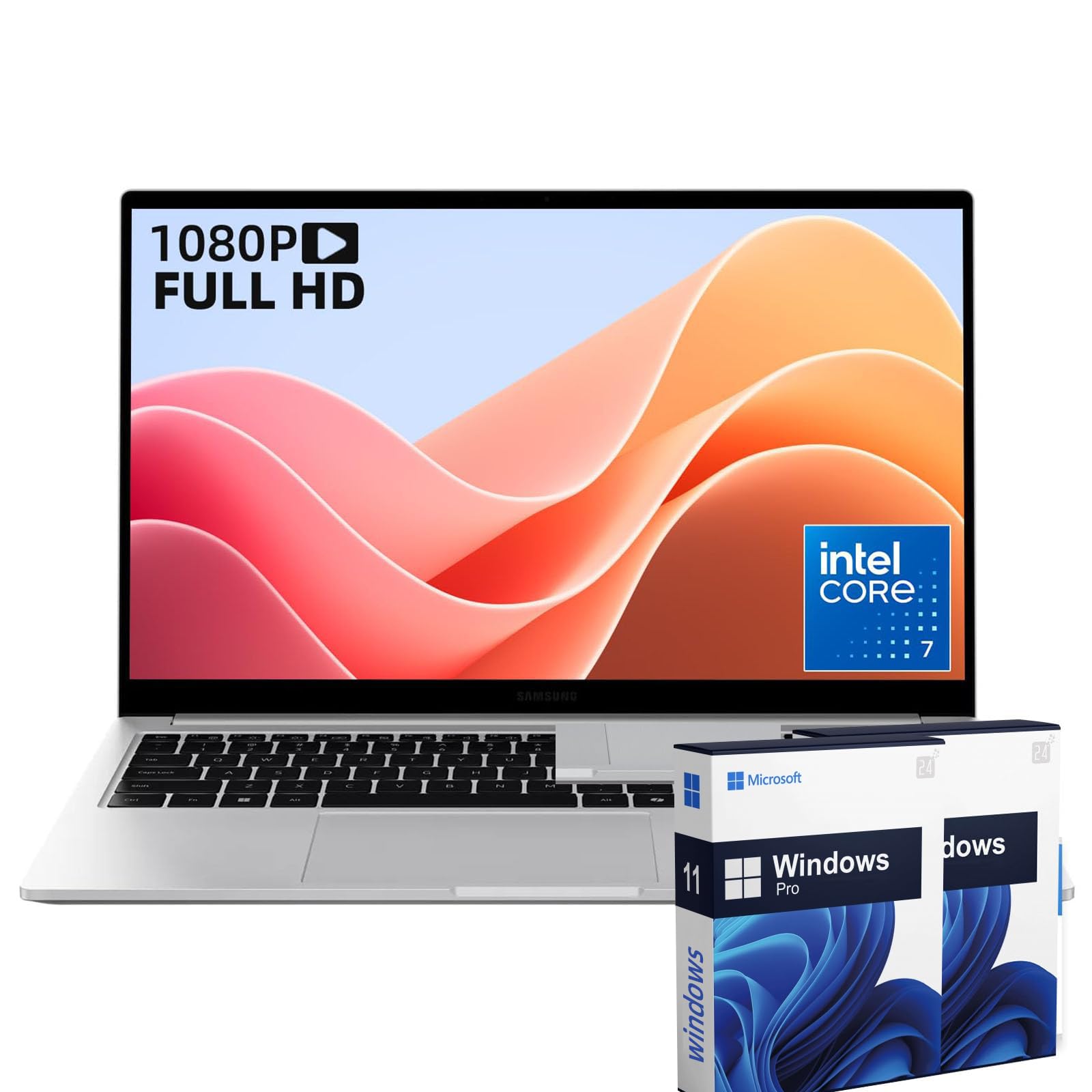 Galaxy Book4 Business Laptop 2024 with 2024 Microsoft Office Lifetime License & Windows 11 Pro, Intel Core 7-150U(Beats i7-1335U), 15.6" FHD Display, 16GB RAM, 2TB SSD, Backlit KB