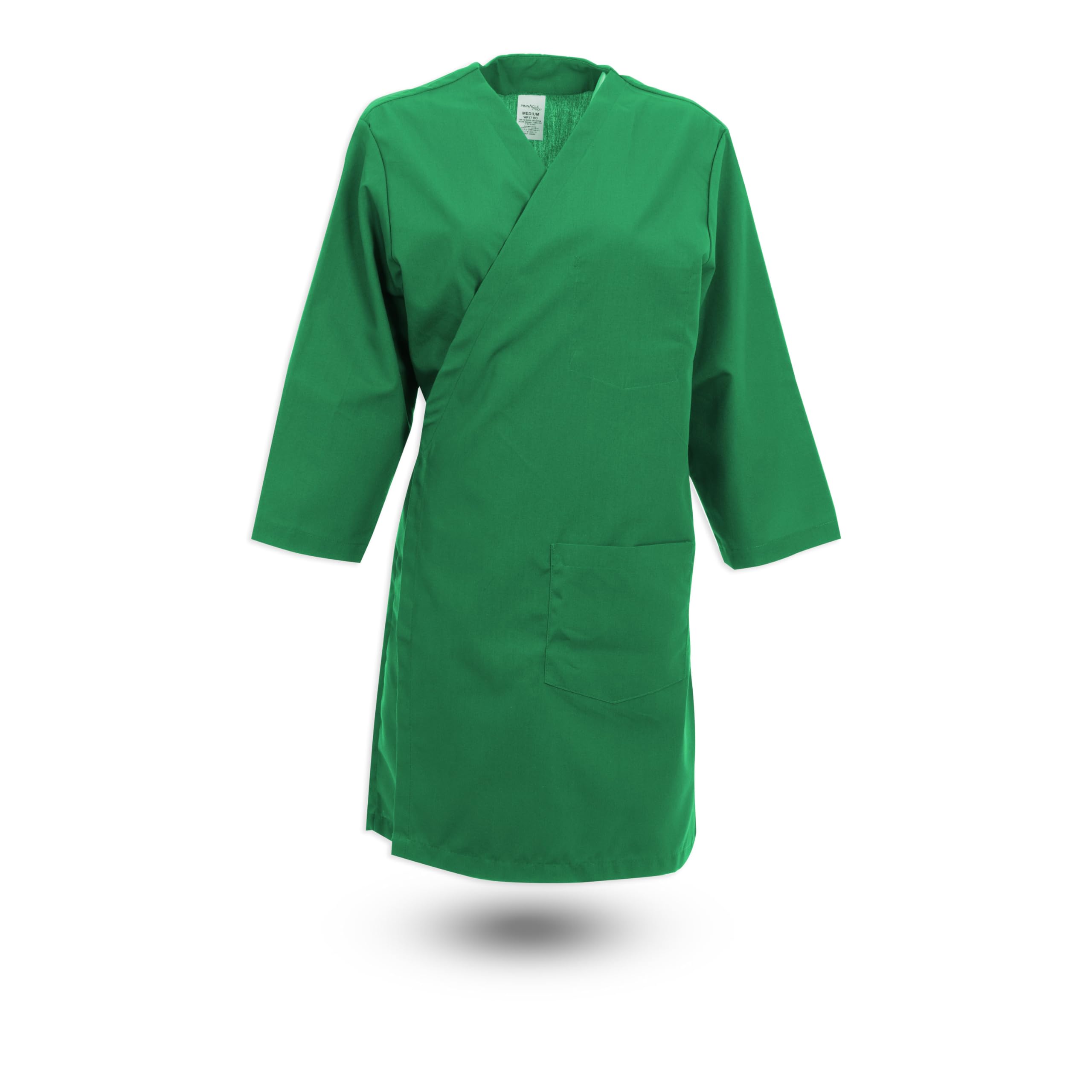 Chef Trends Pinnacle Image Wraparound Gown - Single Pocket WR17 - Kelly Green, X-Large