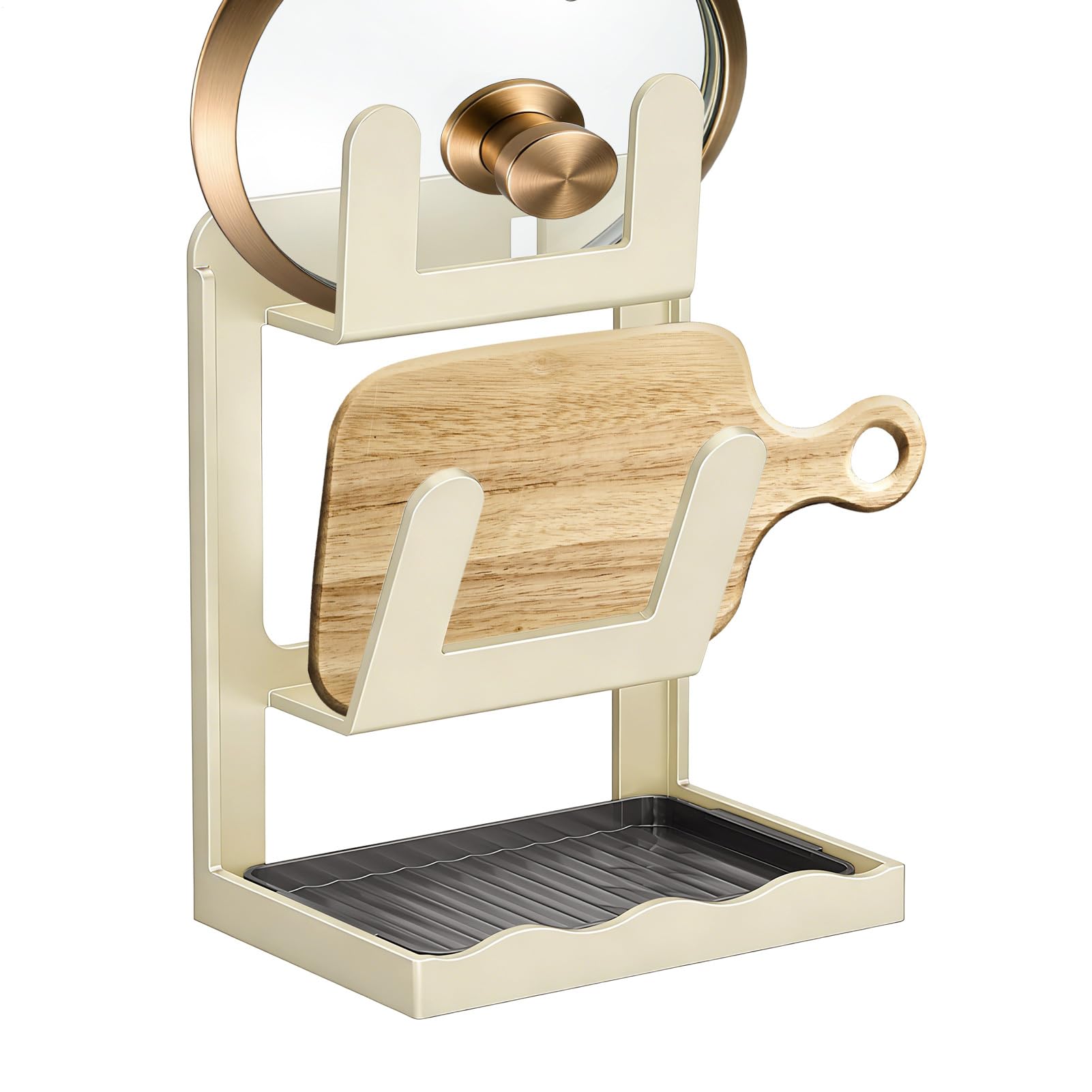 Rack de Rangement pour Couvercles de Poêle Vertical et Organisateur Cuisine