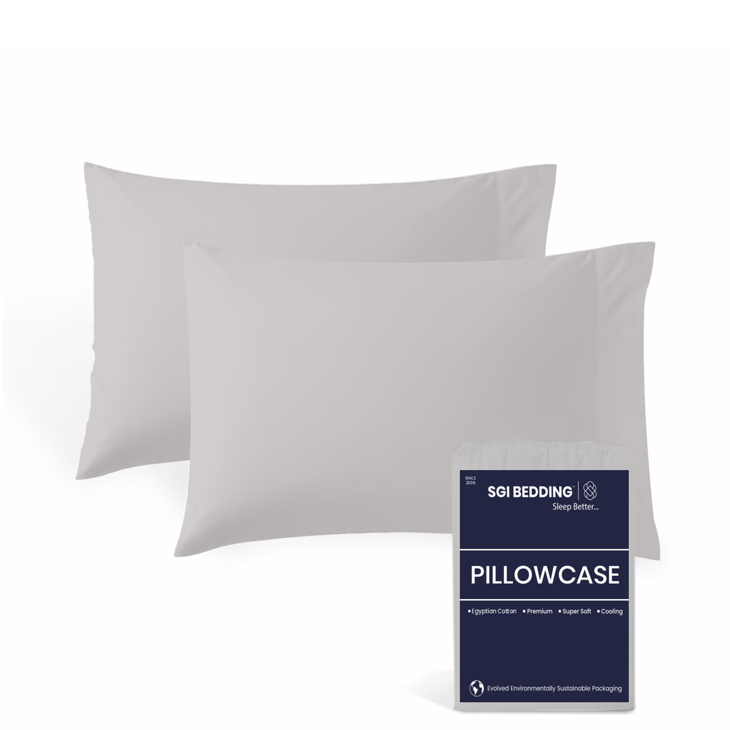 SGI Bedding Queen Egyptian Cotton Pillowcases