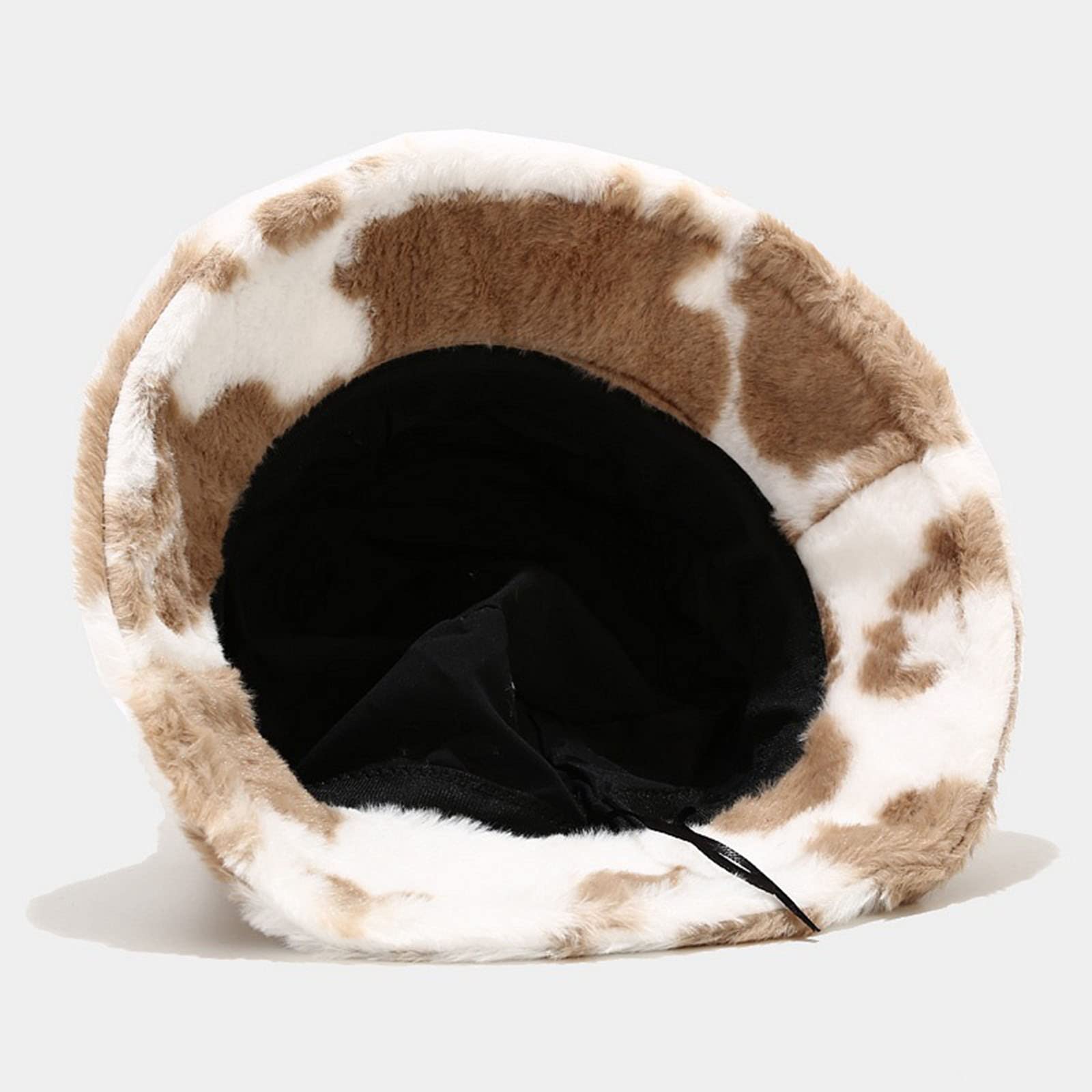 Zimowa Ciepła Czapka Wiadro Dla Kobiet Wiadro Cymbal Hat Winter Warm Men Gruby Drukowany Czapka Z Daszkiem Czapka Wędkarska Ciemnoniebieski/Khaki/One Size
