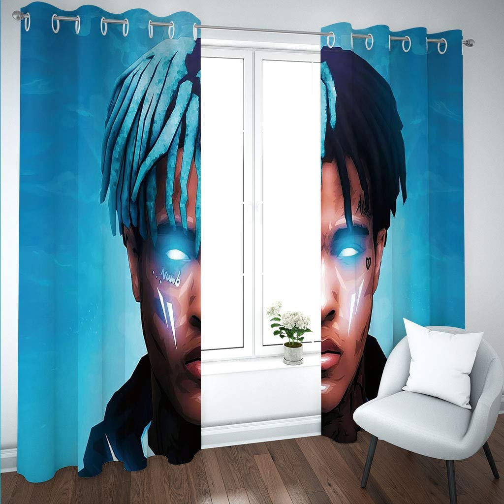Vorhänge Kinderzimmer Junge 3D Junge Mit Blauem Hintergrund Jungen Kinder Mädchen, Blickdicht Dekor Schlafzimmer 140x240 cm Verdunkelungs Fenster Vorhang Panels, Gardinen Mit Ösen