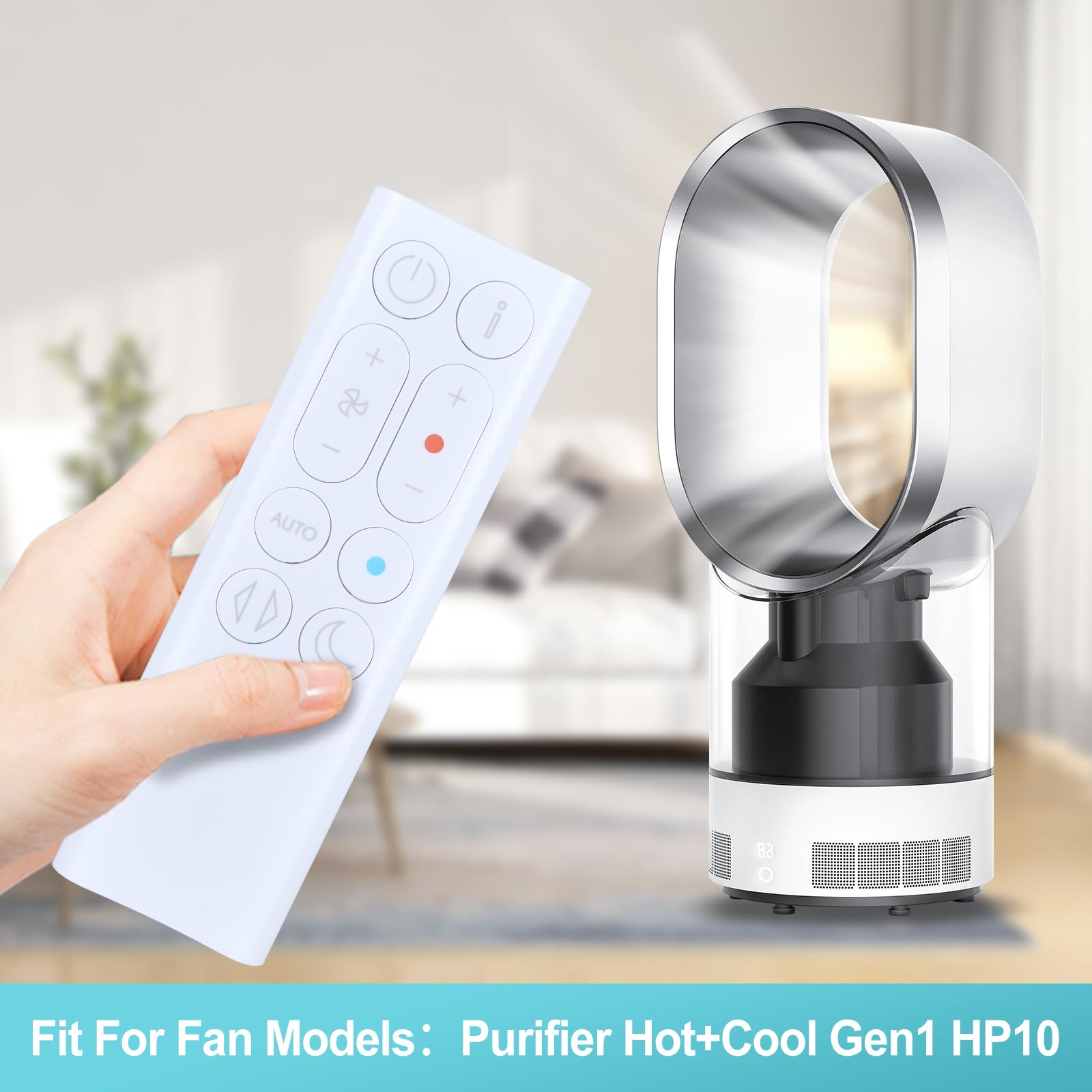 Telecomando di ricambio per termoventilatore Dyson Purifier Hot+Cool Gen 1 HP10, bianco, ventola purificante HP10 (codice articolo 664610-01)