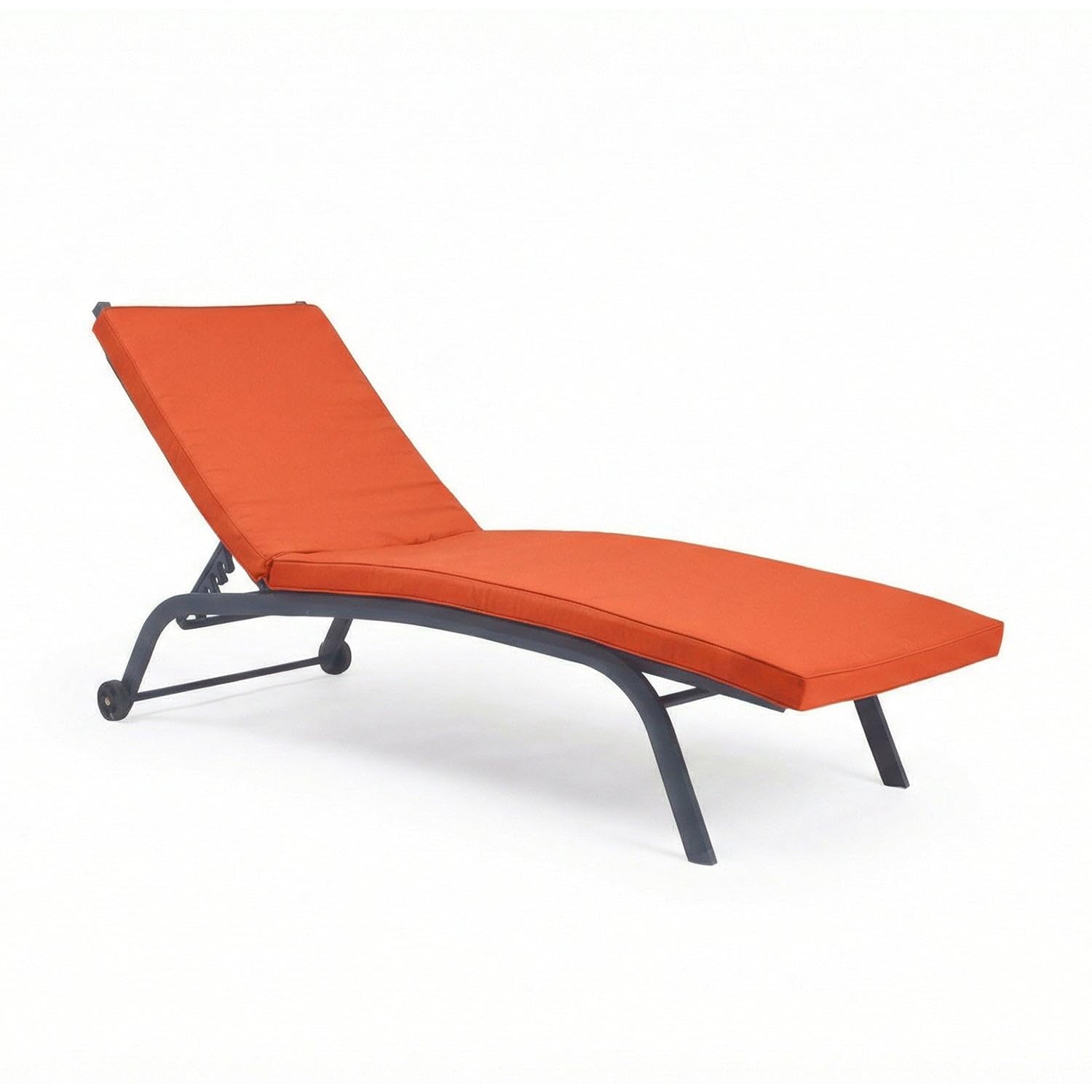 Coussin Bain de Soleil - Matelas Rectangulaires pour Chaise Longue - Coussin Déhoussable avec Traitement imperméable et Poignées de Transport - Certifié Oeko-TEX - 185x60x5 cm