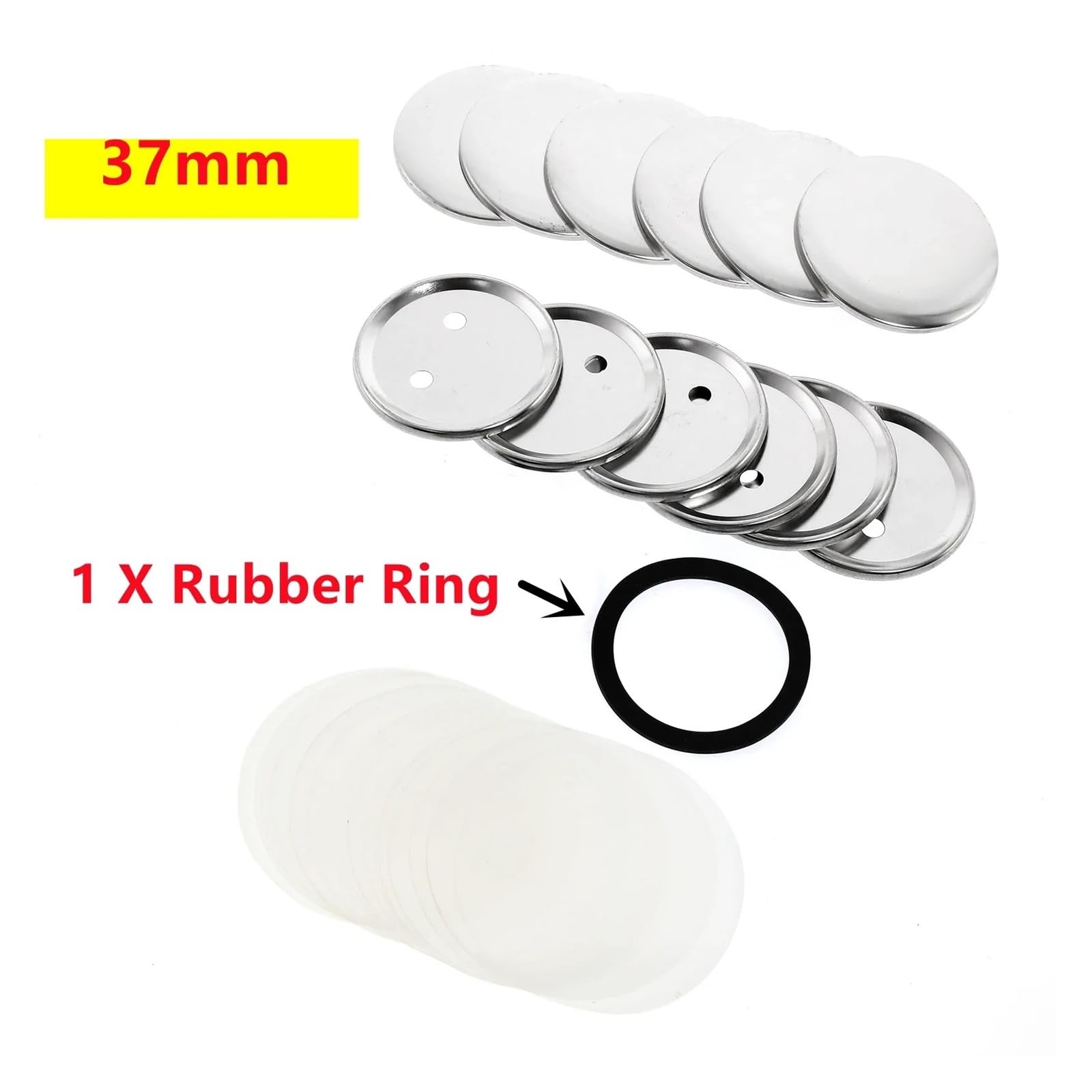 100 piezas de 25/32/37/44 m, consumibles for llaveros de doble cara, suministros for la fabricación de pines redondos Uso generalizado(37MM)