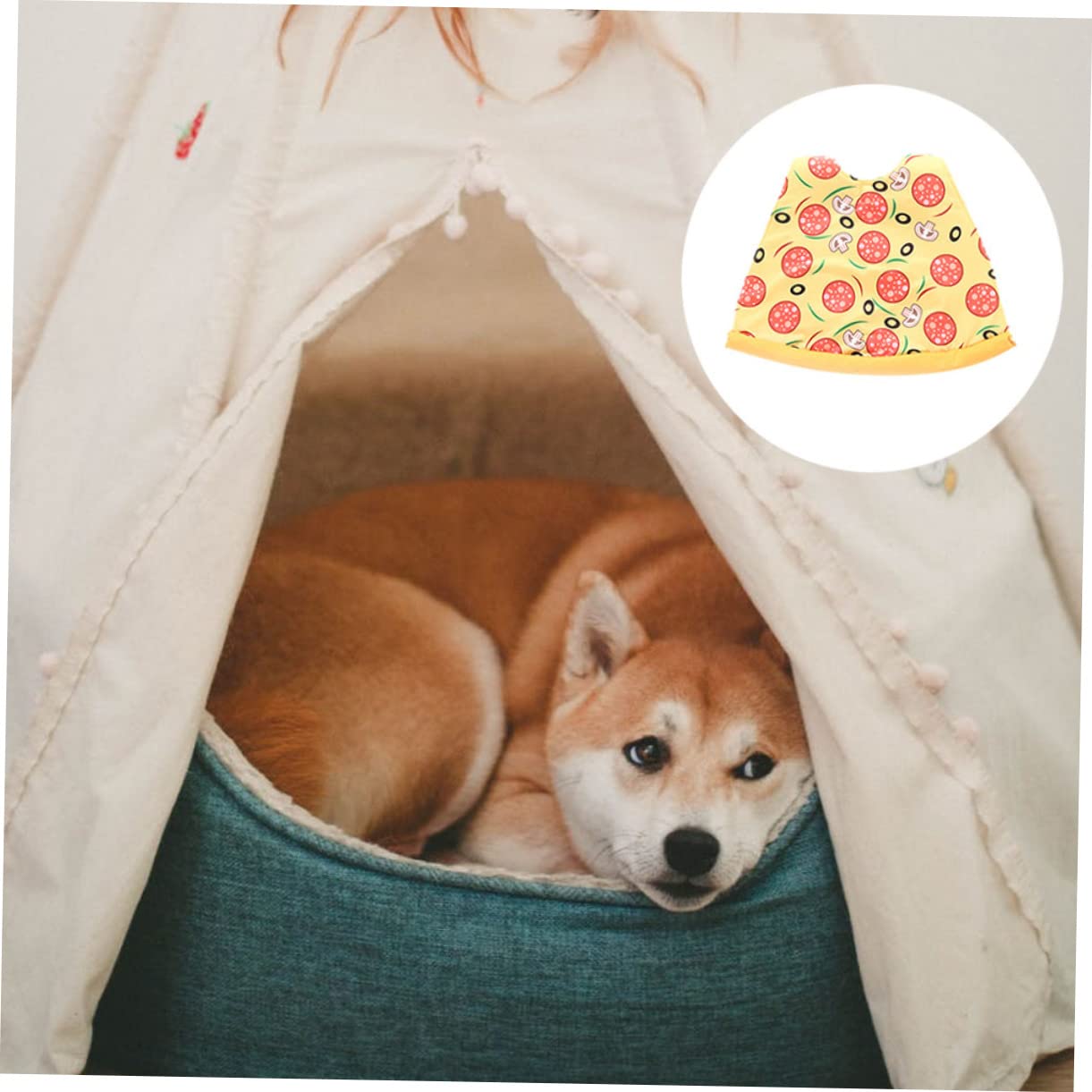 BESPORTBLE 3piezas Disfraz De Pizza para Perros y Gatos Ropa De Halloween para Mascotas Traje Divertido y Cómodo para Otoño y