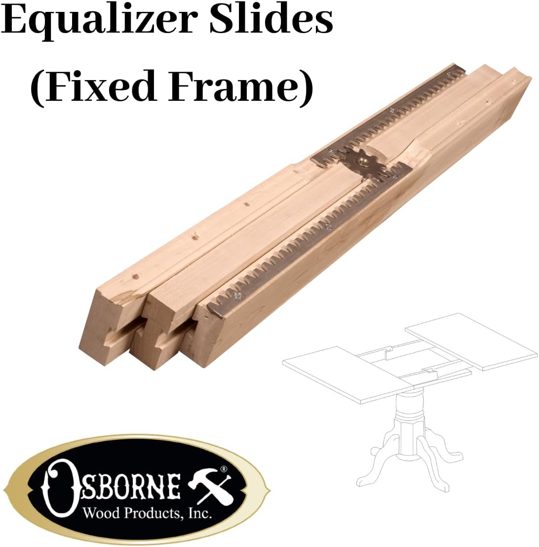 Osborne Wooden Equalizer Table Slide Set, 40" Equalizer Table Slide (Allows for 79" Opening), Table Extension Slides for Pedestal Table, Smooth Extension and Easy Installation