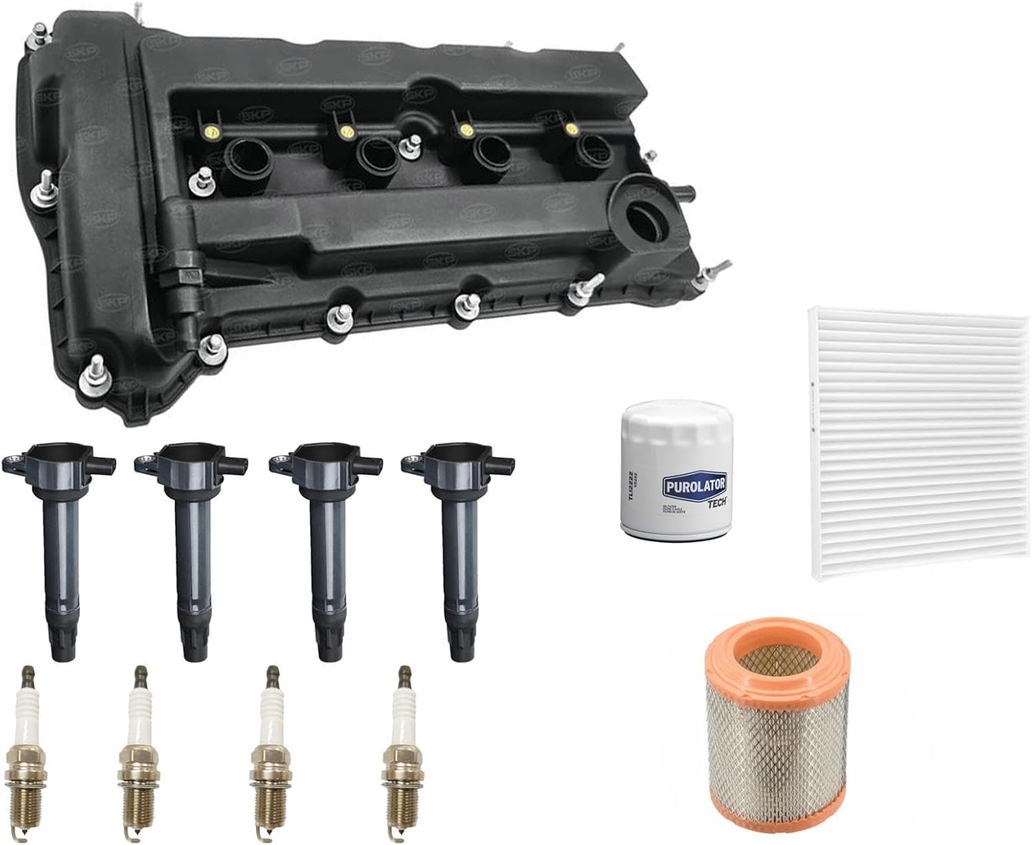 Engine Valve Cover Ignition Coils Tune Up Kit Replacement Parts For Jeep Compass 2.4L 2011-2017