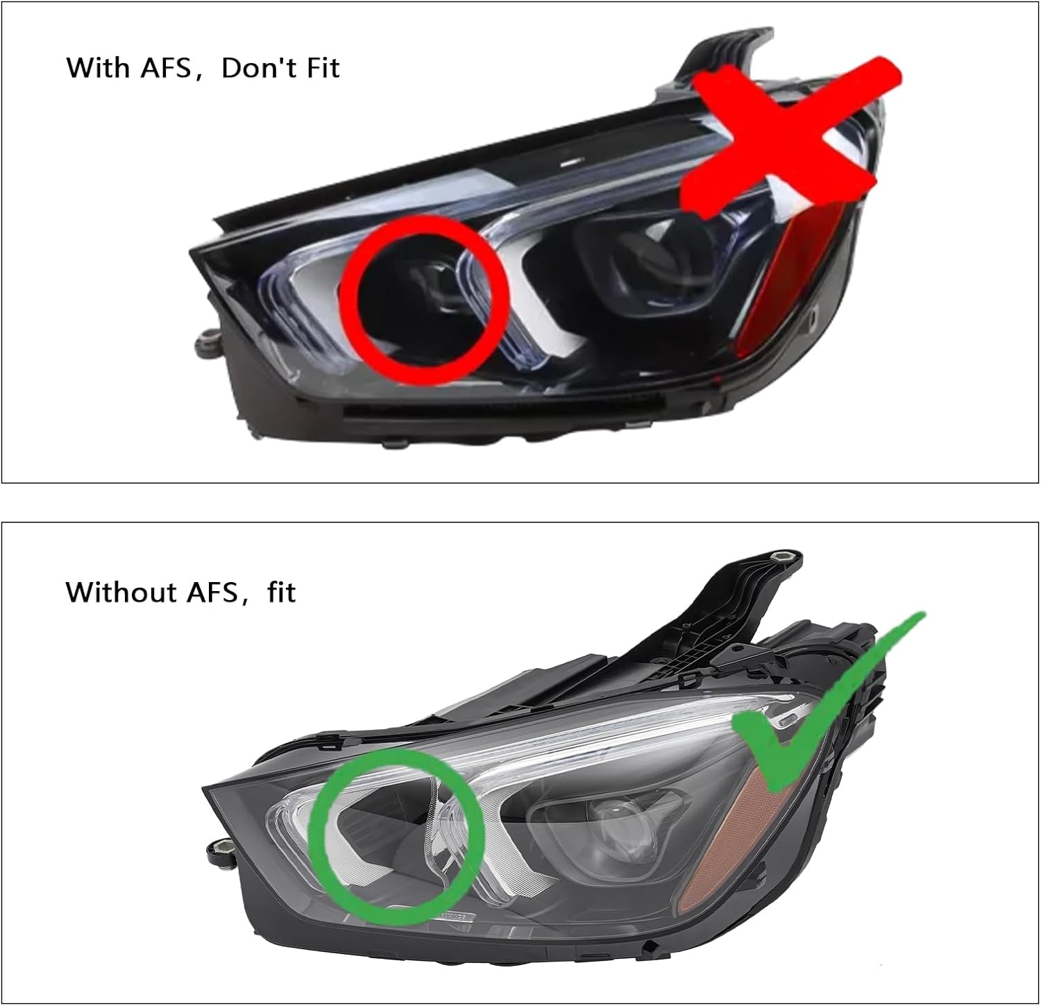 LED Headlight Assembly for 2020-2022 Mercedes-Benz GLE350/GLE450 (w/o AFS and Single Projector Models, w/LED DRL) Left Side A1679060105