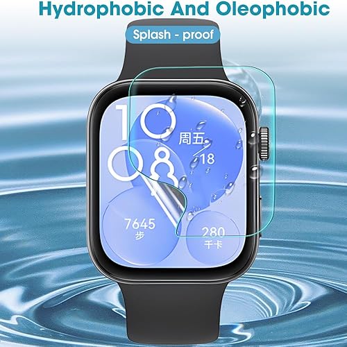 Miniatura 4 de 5 piezas de películas protectoras de TPU suave para Huawei Fit 3 Smartwatch protectores de pantalla anti-arañazos HD transparente película de reloj,