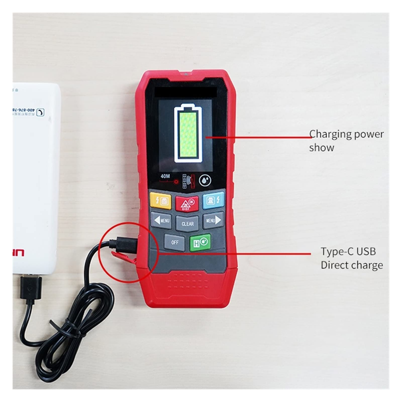 EDEDE Rilevatore da Parete, 4 in 1 Multifunzionale Metal Detector Wall Scanner Telemetro Legno Tensione AC Live Wire Stud Finder Meter Tester(387S)
