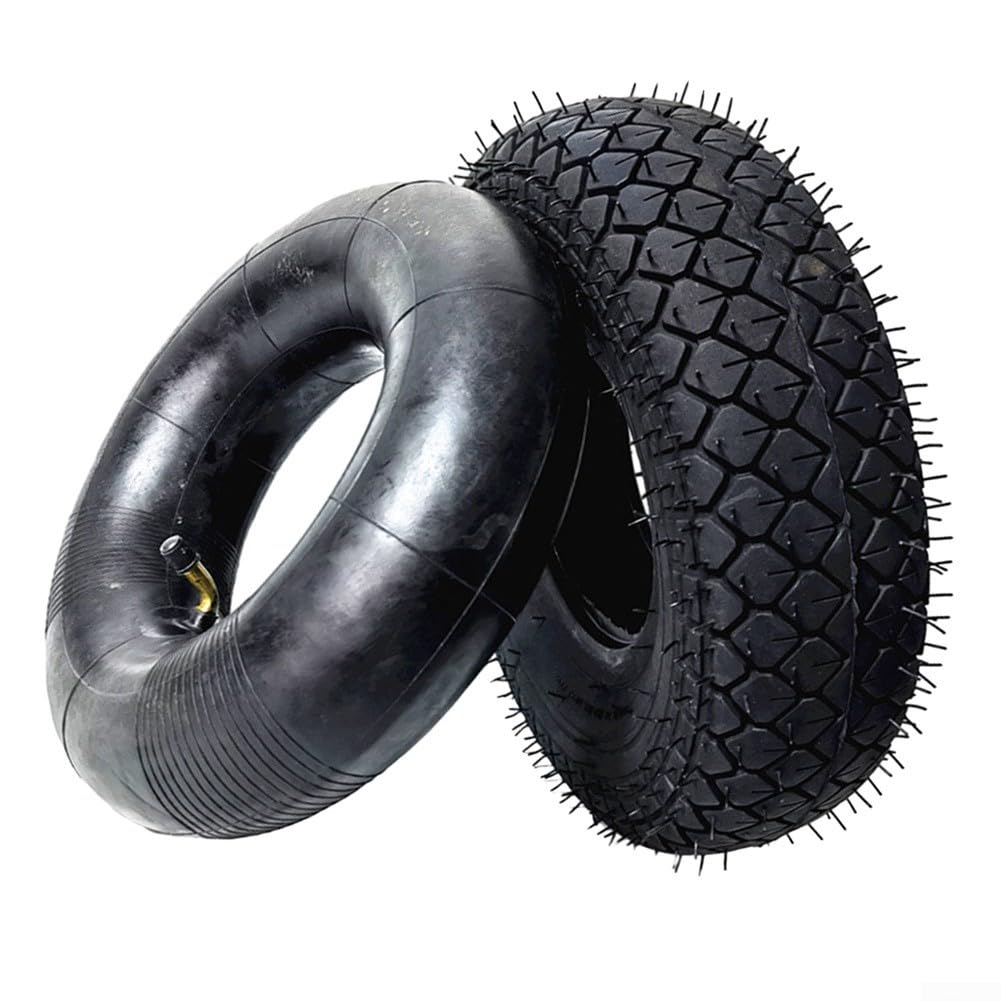 12 Inch 4.00-5 Inner Tube & Outer Tire Set For Elderly Electric Scooter Buggy Quad Bike Replacement Parts For Pneumatic Air Filled Tires,Black