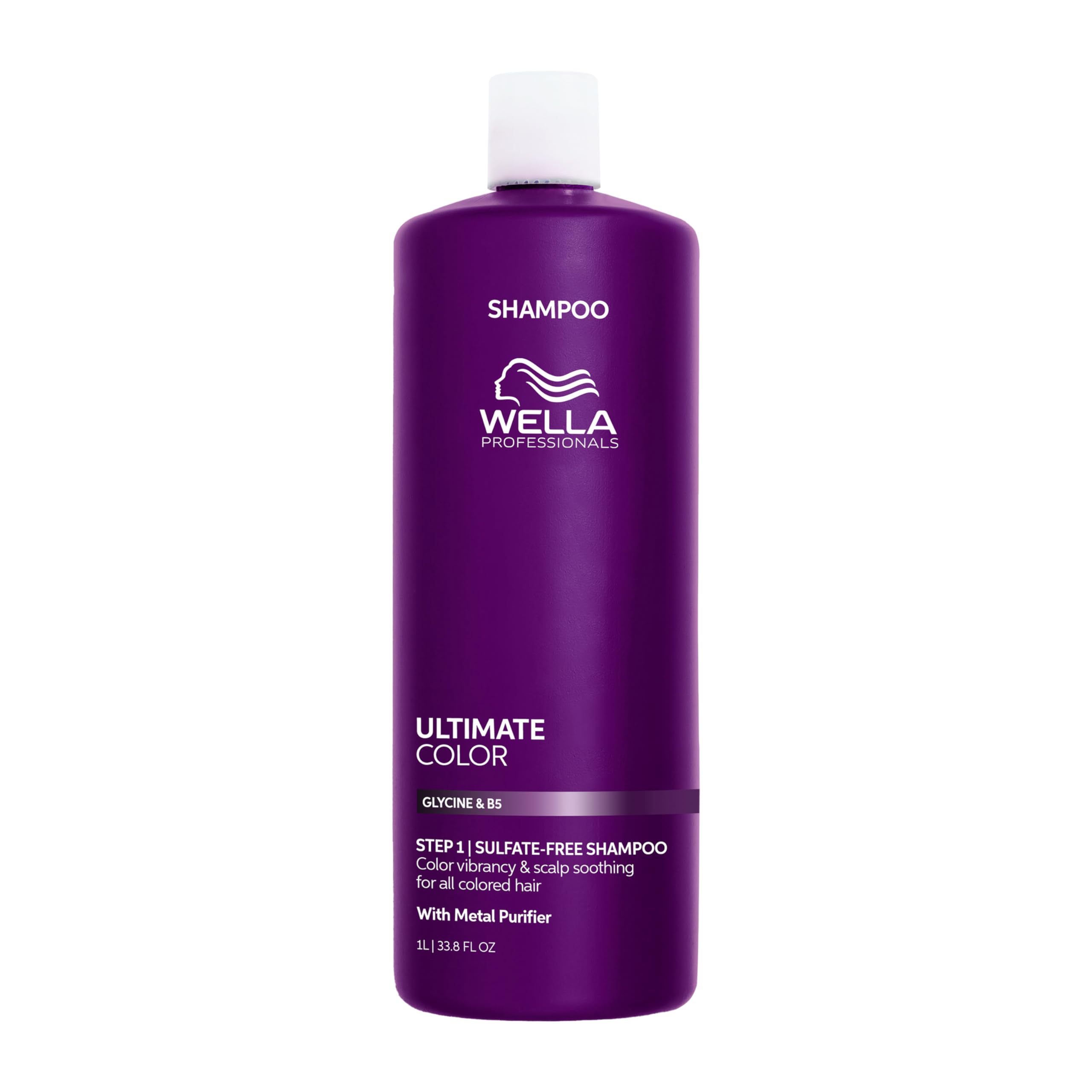 Wella Professionals Ultimate Color Shampoo – Sulfatfrei, Farbschutz für coloriertes Haar – Schützt die Farbintensität bis 10 Wochen, spendet Feuchtigkeit & beruhigt die Kopfhaut – Schritt 1