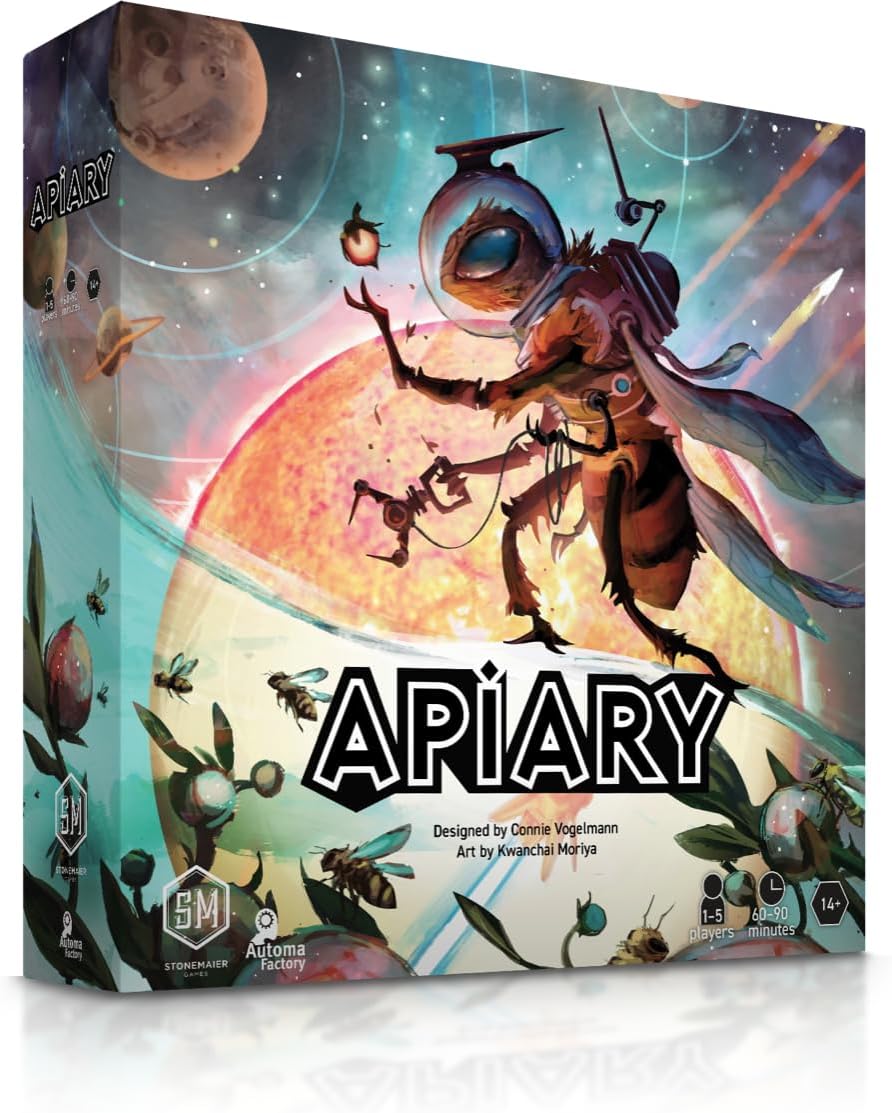 Stonemaier Games: Apiary (Base Game) by Connie Vogelmann | A Strategy Board Game About Hyper Intelligent Bees in Space | Build Your Hive, Explore Outer Space, Grow Your Colony | 1-5 Players, 90 Mins