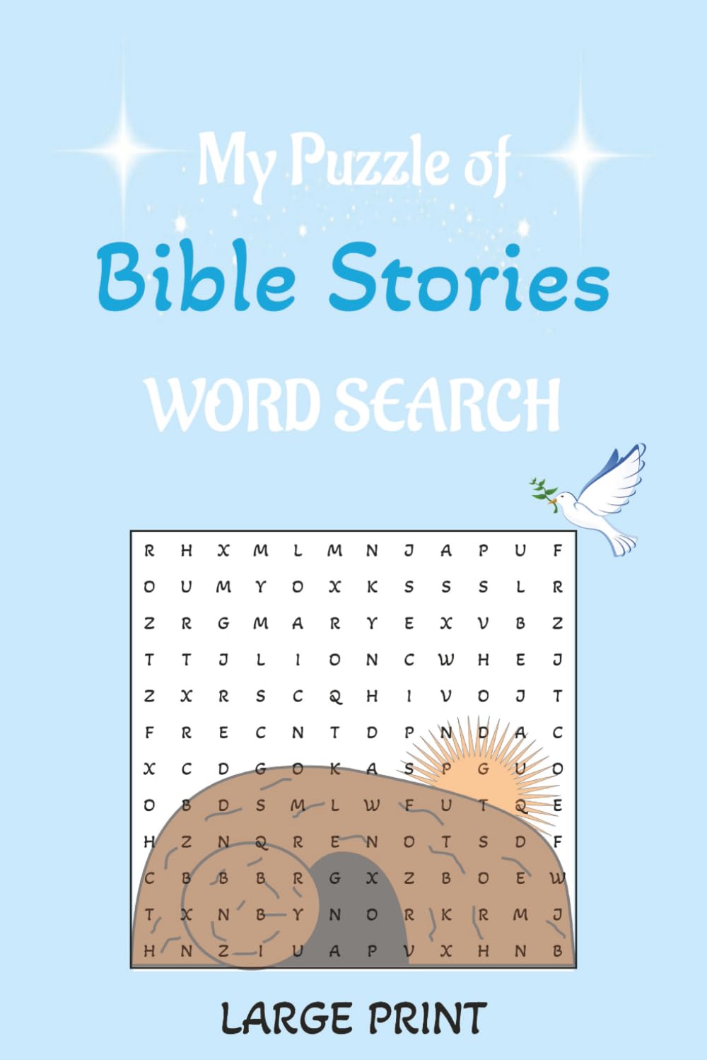 Bible Word Search Large Print: Dive into the most beloved stories of the Bible with this faith-filled word search collection! Bible stories and Word search 6x9