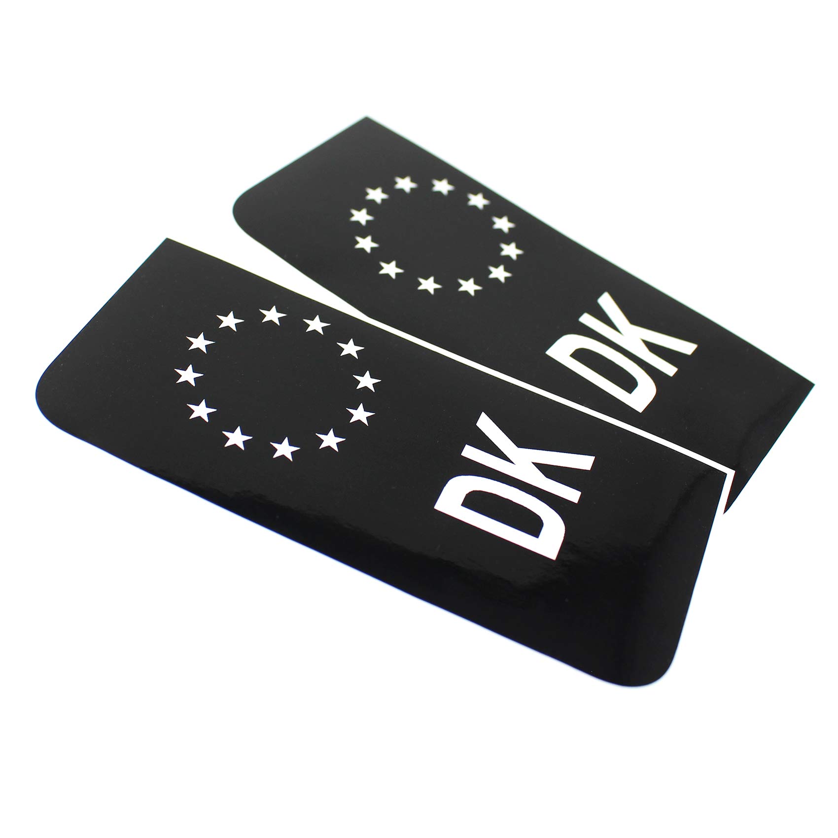 Finest Folia 2 X License Plates, Stickers, Perfect Fit For EU Field, 11 X 5cm, Design Stickers For License Plate, Foil, Car, Black Or With Flag, Car Wash Safe R059 (18 - View #5