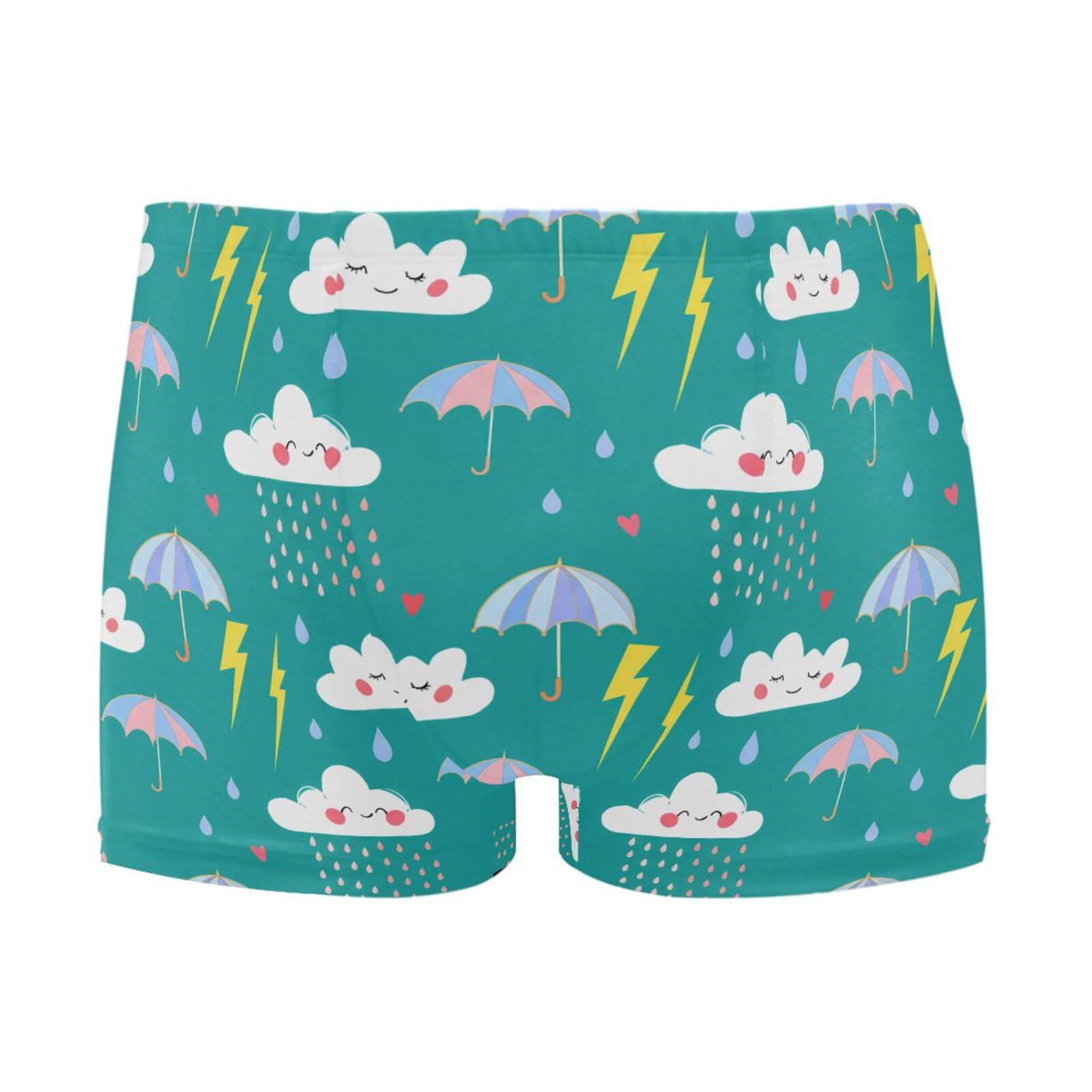 UMIRIKO Men's Swim Briefs Cute Clouds Swimsuit Swimwear Swim Trunk Square Leg for Men 3XL 202c1576