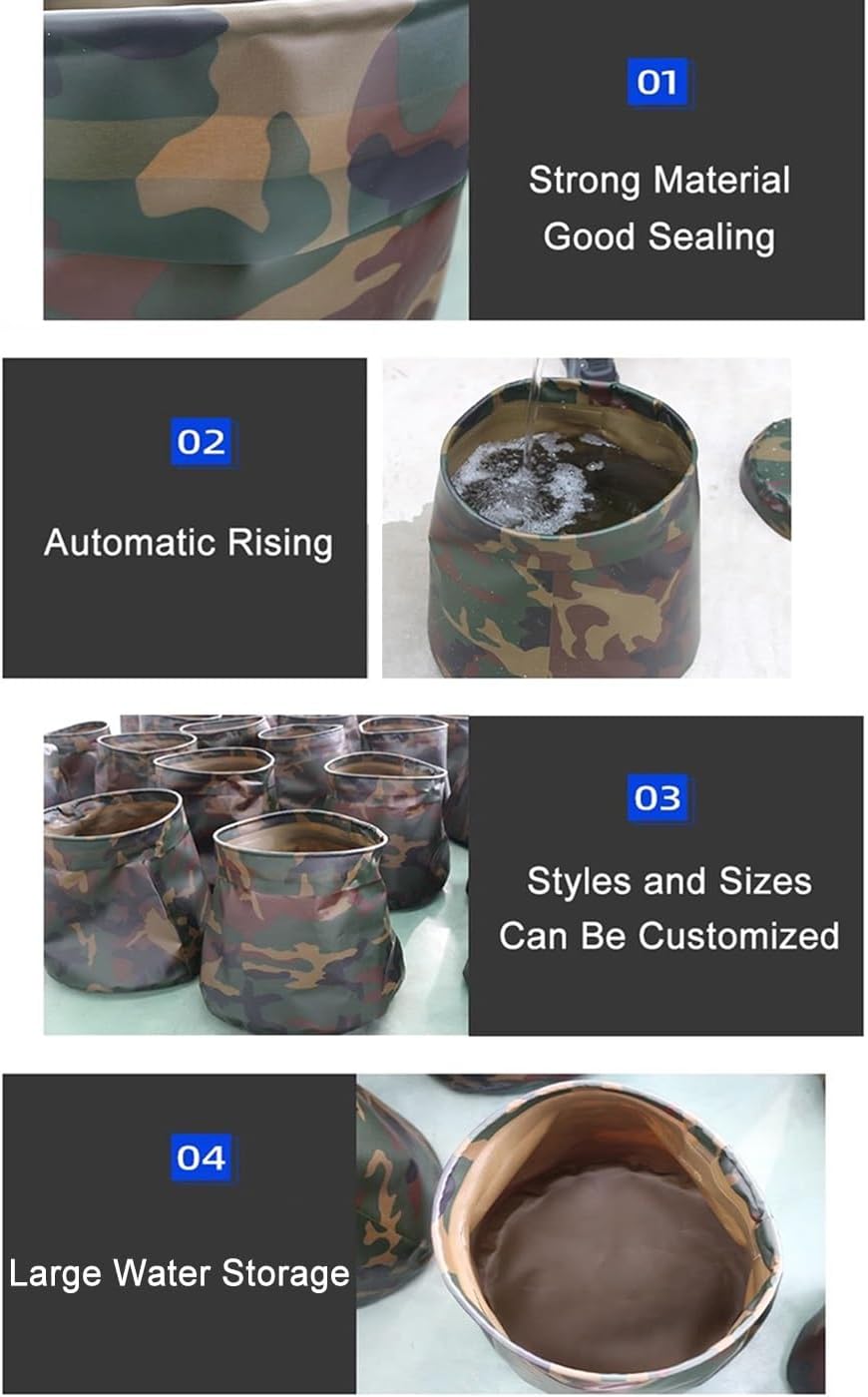 Portable Water Bucket Camping Water Storage Container, Collapsible Water Bucket with Cover, Foldable Bucket for Camp Traveling Hiking Fishing Boating Gardening, Water Storage Bag Outdoor(20L/5.28Gallo