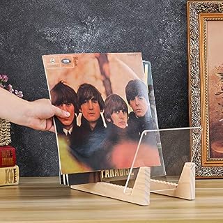 Support de Disque Vinyle, Rangement Disques Vinyles, en Bois Massif avec Support en Acrylique Transparent, Design Haut… - Les Beatles, Paul McCartney, John Lennon, RIngo Starr, George Harrison Support de Disque Vinyle, Rangement Disques Vinyles, en Bois Massif avec Support en Acrylique Transparent, Design Haut… – Image 5