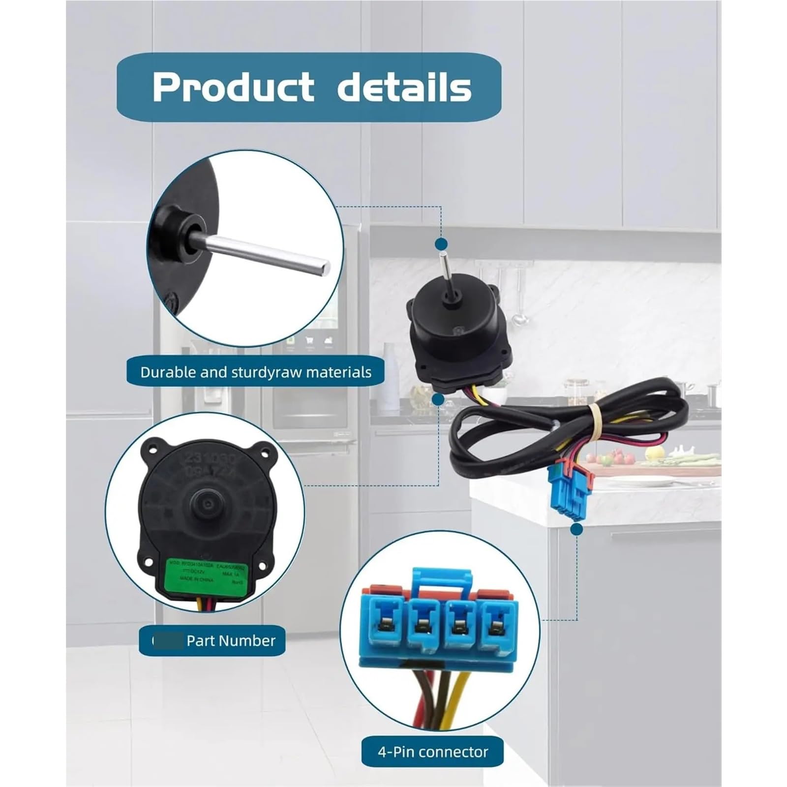 Motor De Ventilador De Condensador Compatible Con LG EAU65058502 EAU64843805, Repuesto For Refrigerador AP7178309 PS16662422 EAP16662422.