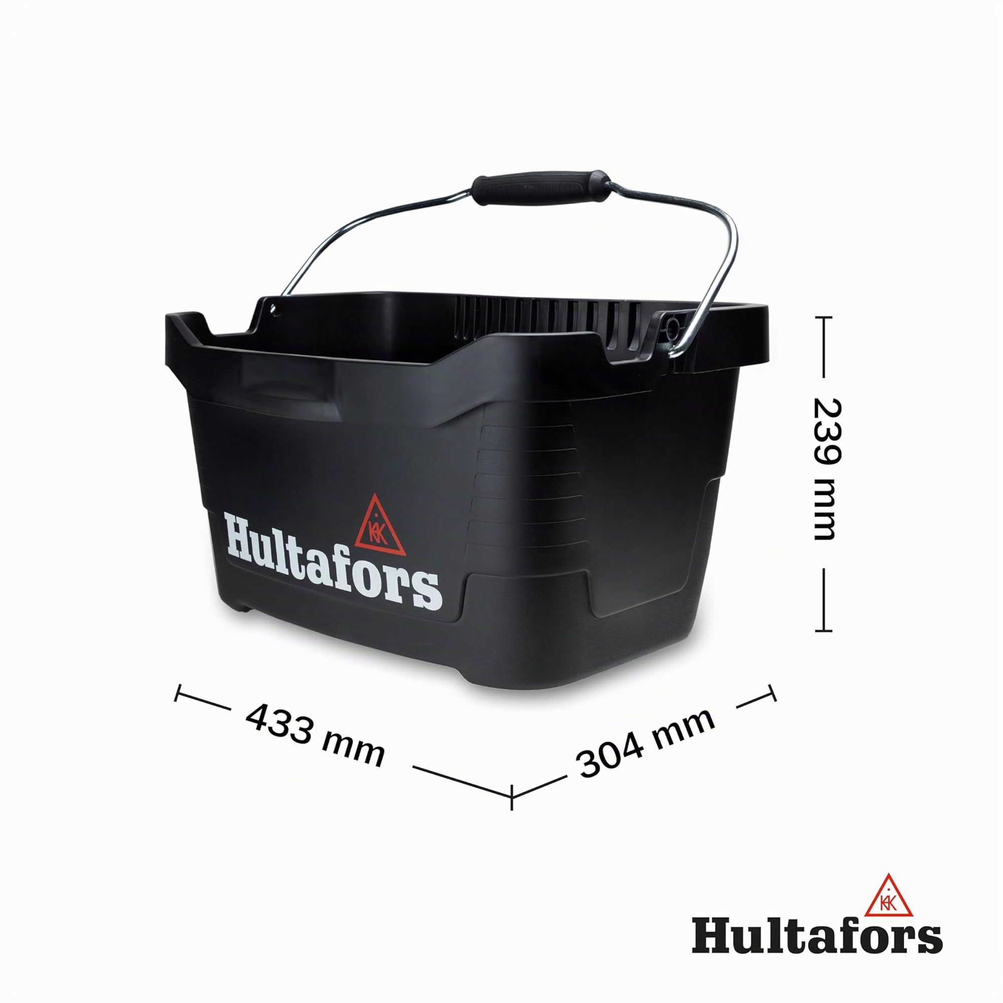 Hultafors Werkzeugeimer 15 Liter I I Hält bis zu 100kg I Ergonomisch geformter ultrastabiler Baueimer I Made in Sweden I 590101