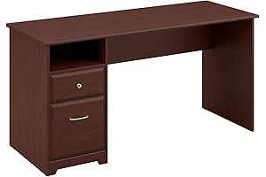 Bush Furniture Cabot 60W Computer Desk in Harvest Cherry: Functional Elegance for Home Offices