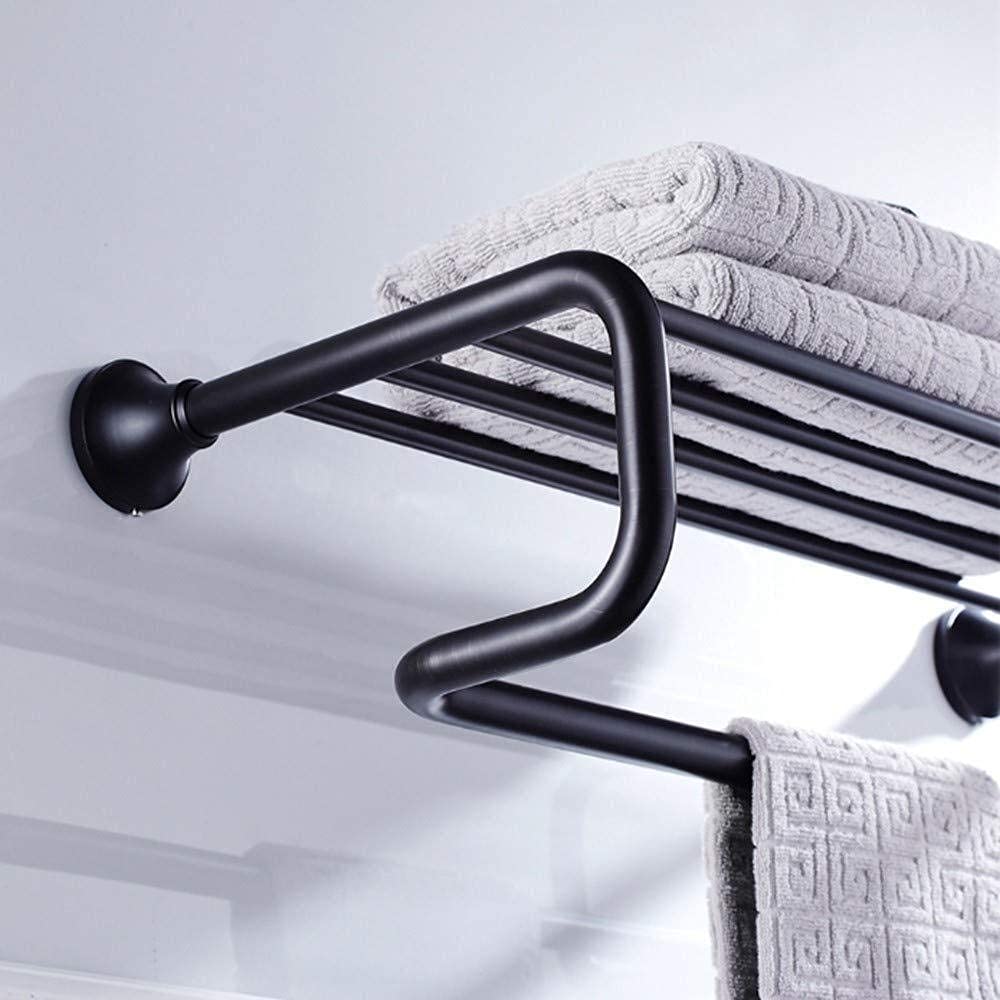 Porte-serviettes étagère de salle de bain mural avec barres de rangement suspendu pour douche
