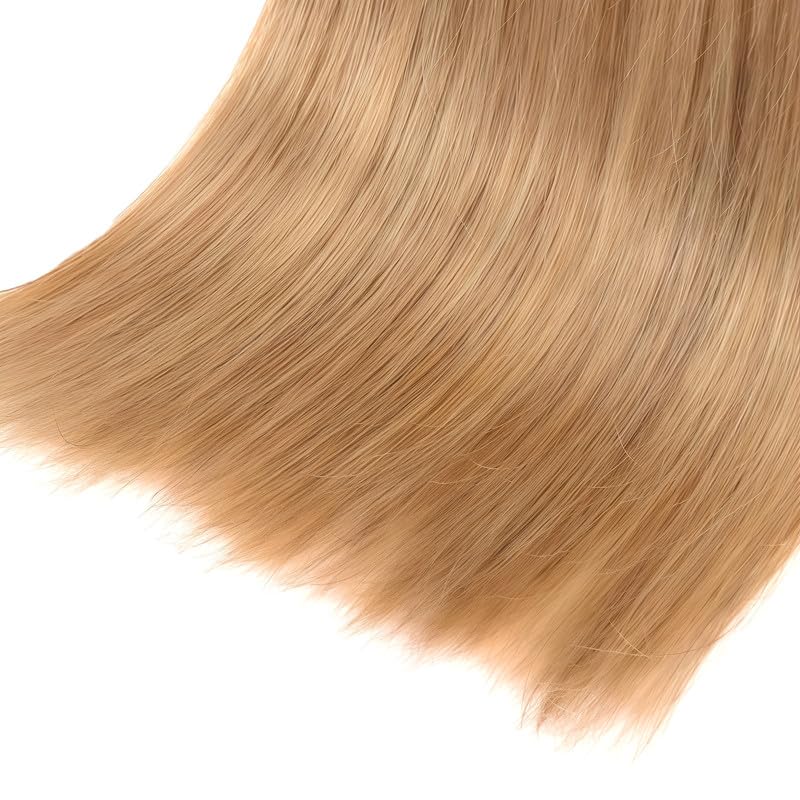 Honey Blonde Human Hair Bundles 22 24 26 Inch 12A Straight Bundles Human Hair Brazilian Virgin Hair 3 Bundles Double Weft Hair Extensions for Women 27 Color