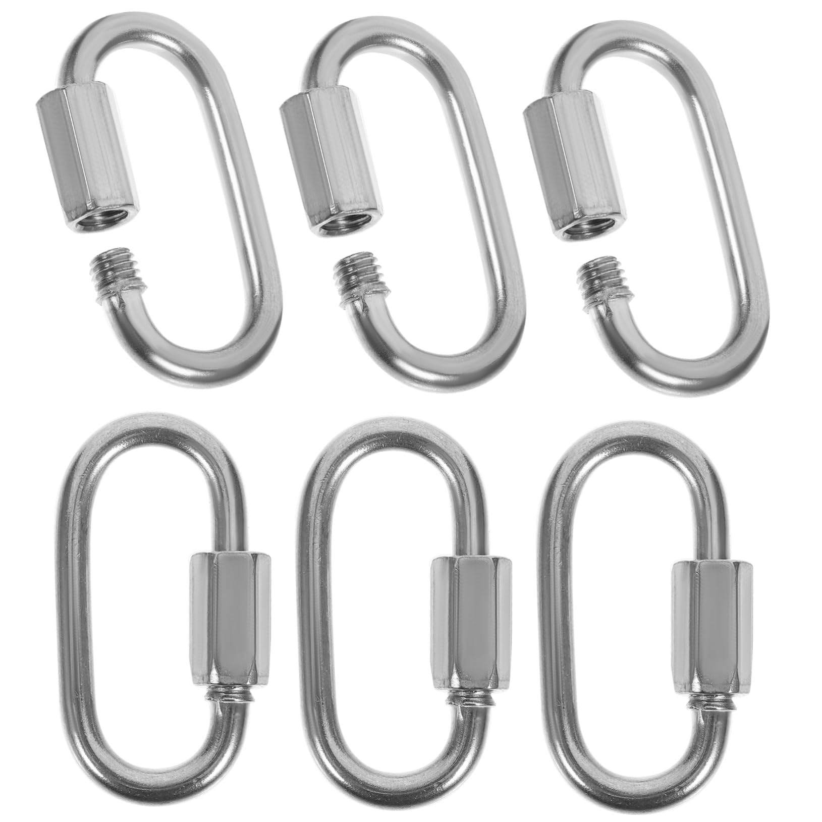 HOMOCONO Heavy Duty Chain Quick Links 6pcs Stainless Steel Locking Connectors for Replacement Link Connectors