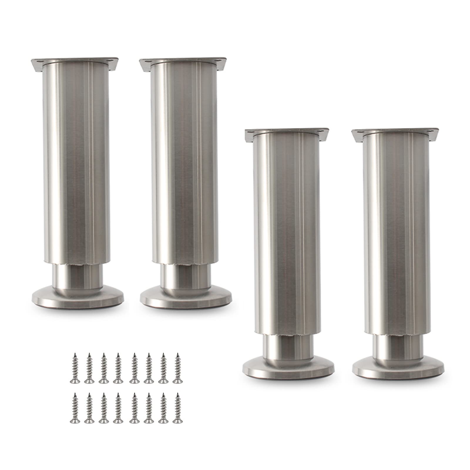 Verstellbar Möbelfuß Möbelfüße Edelstahl, Sockelfüße Tischfuß Couchfüße Bettfüße,Ersatzbeinbeine Für Couchtisch, Schreibtisch, Etc, Set Von 4, 250mm (9. 84in)