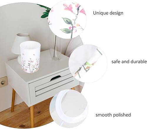 Miniatura 8 de OSALADI Pantalla de lámpara de tela, pantalla cilíndrica, pantalla de tambor de tela, pantalla floral en forma de tambor, para lámparas de pie de