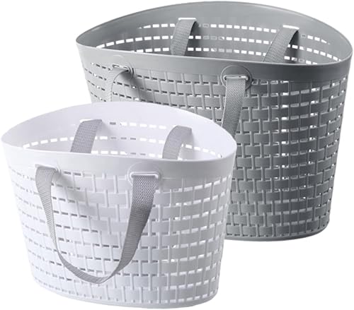 Cesta de plástico para lavandería, bolsa de plástico para colgar huevos de gallina, cesta de picnic, cesta de baño, soporte de ropa de plástico,