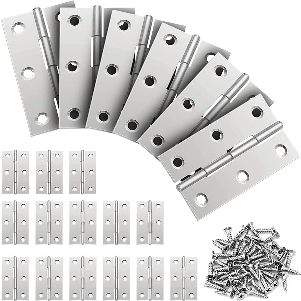 Buy 20 Pieces Stainless Steel Hinge, Home Silver Hinge, Metal Butt