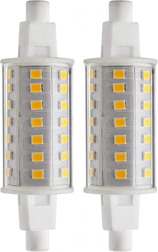 Sunlite 81017-SU - Bombilla LED T8 de doble extremo (R7s) 3.071 in, 4.5 vatios (equivalente a halógeno de 40 W), 460 lúmenes, certificación UL,