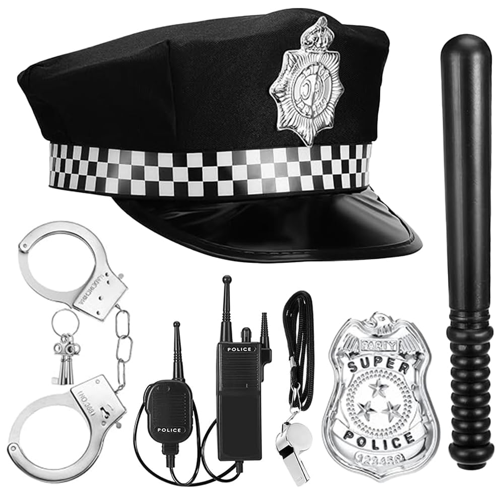 Badge Policier Enfant Adulte Cosplay 2 Badges De Police En Métal Pour Déguisement - Jeu De Rôle Enfant Adulte - Fête Halloween, Carnaval, Cosplay - Or Et Argent