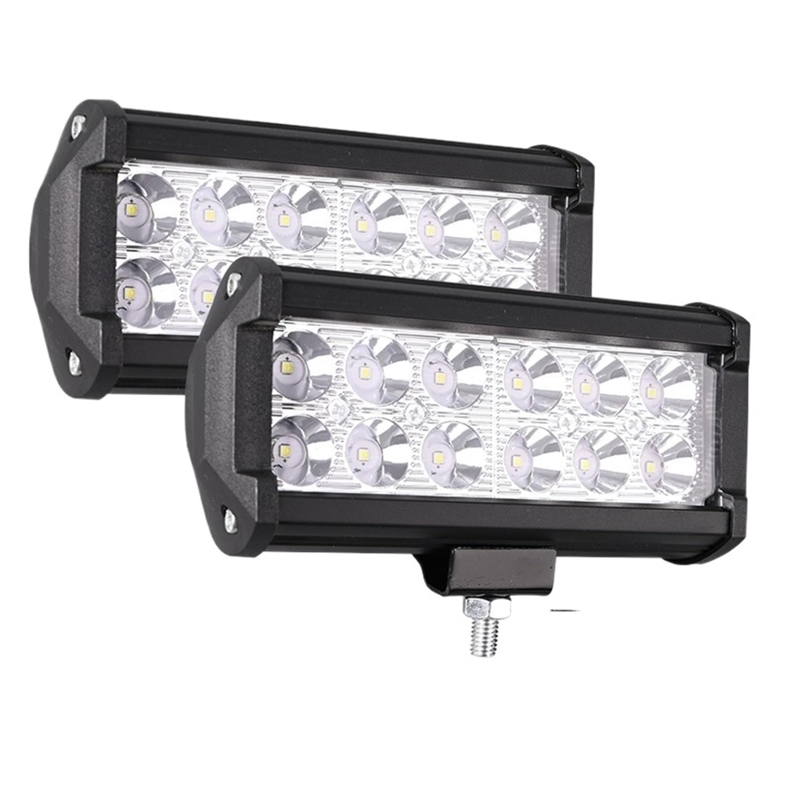 Faro Faros Luz De Trabajo Coche LED Todoterreno Focos 4x4 Lámpara Antiniebla Faro De Diodo SUV ATV Tractor Barco Camiones Excavadora Barra De Luz De 12V 24V(36W 2 Piece)