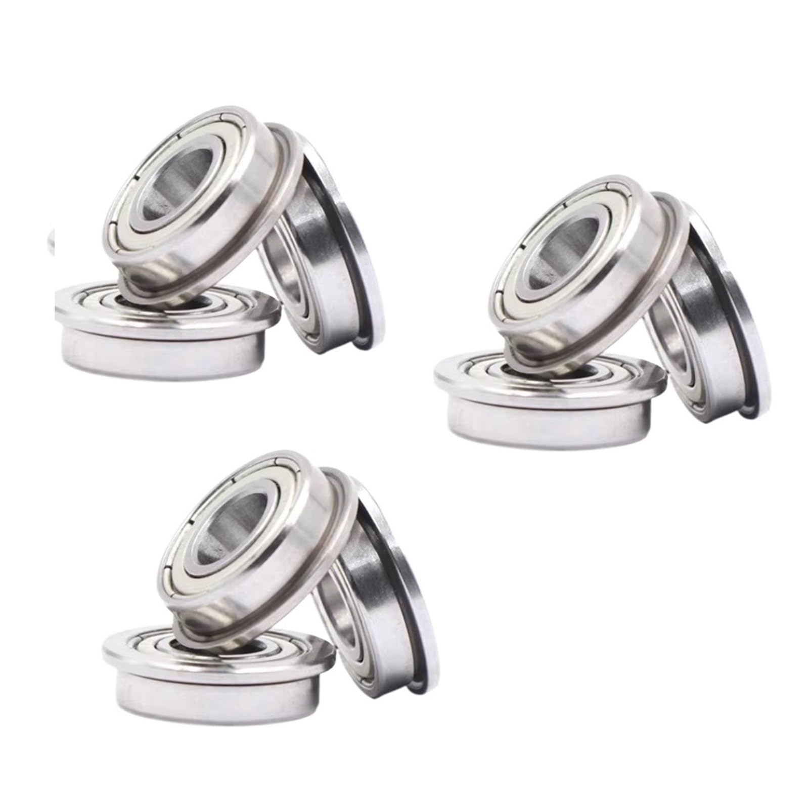 WTEPNQQDI 8pcs SR144WZZ/SFR144WZZ Miniature Flanged Ball Bearings 3.175x6.35x2.778x3.571mm AISI440 Stainless Steel Bearing(SFR144WZZ)