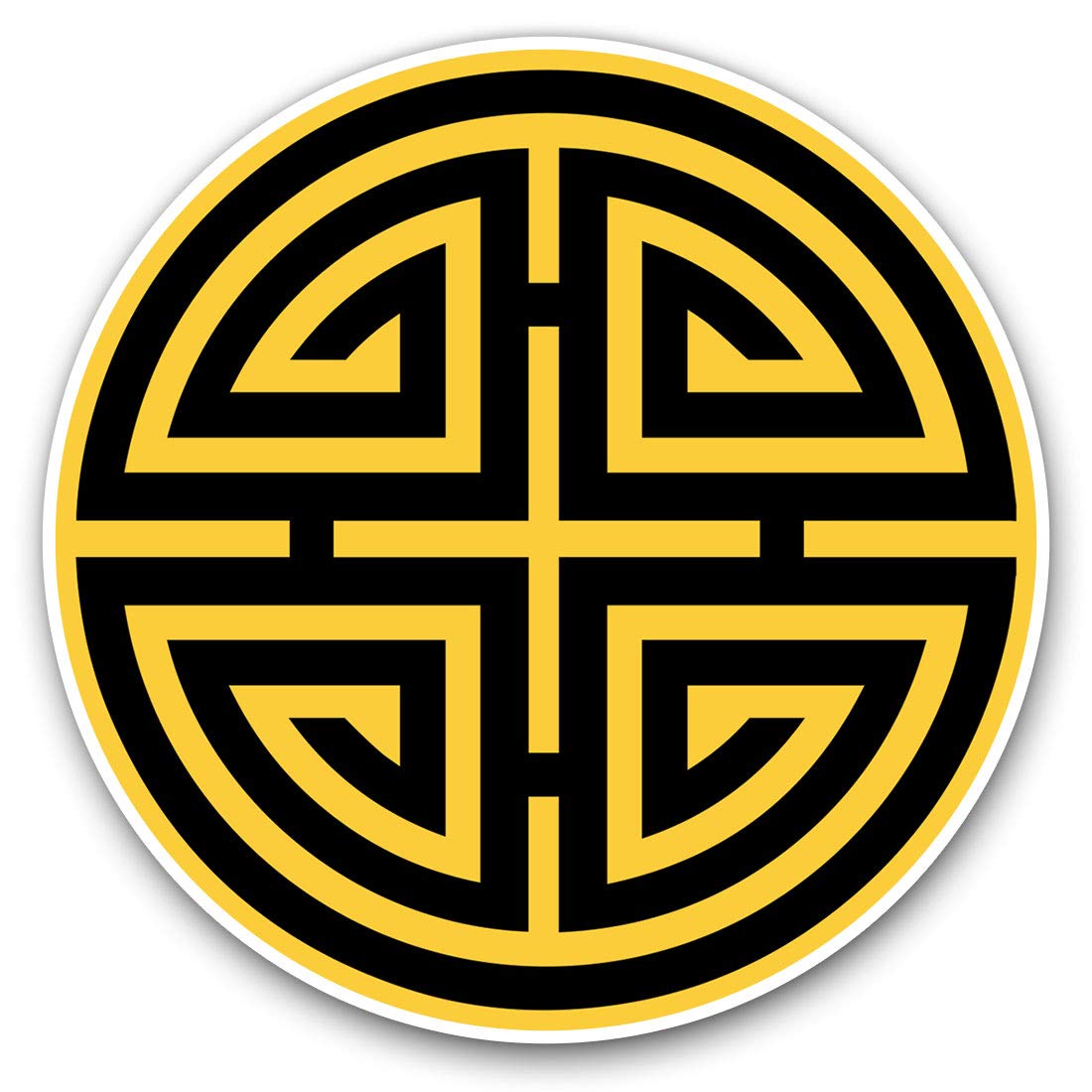 Destination Vinyl Ltd Good Luck Symbols Chinese China 10473 Vinyl Stickers (Set Of 2) 7.5Cm - Good Luck Symbols Chinese China #10473