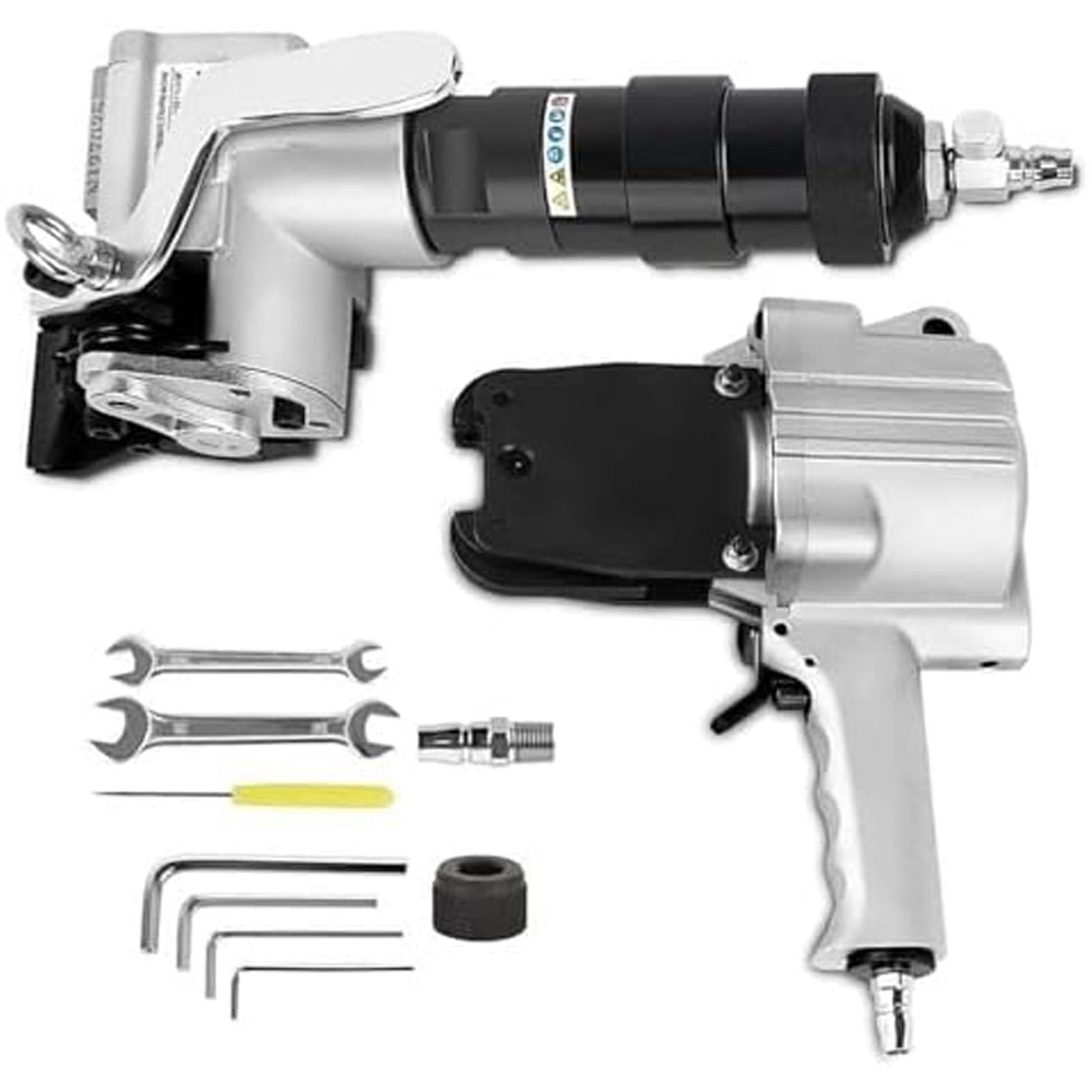 Pneumatische Stahlbandiermaschine, Hochleistungs-Kombinationsgerät zum Umreifen von Metallbändern mit Luftzufuhr, Spannvorrichtung und Schneidevorrichtung für hochfeste Verpackungen 32mm/1.26in