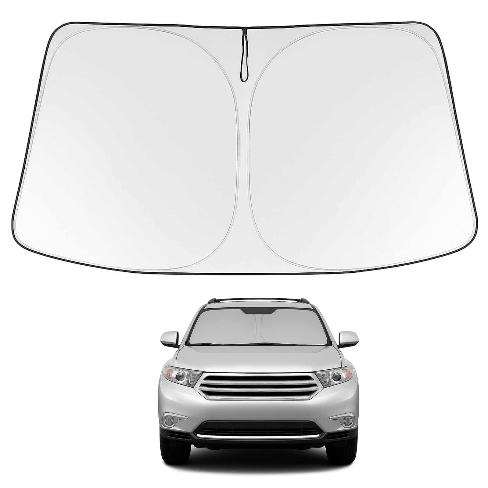 Proadsy Custom Fit Car Windshield Sun Shade for 2008-2013 Toyota Highlander