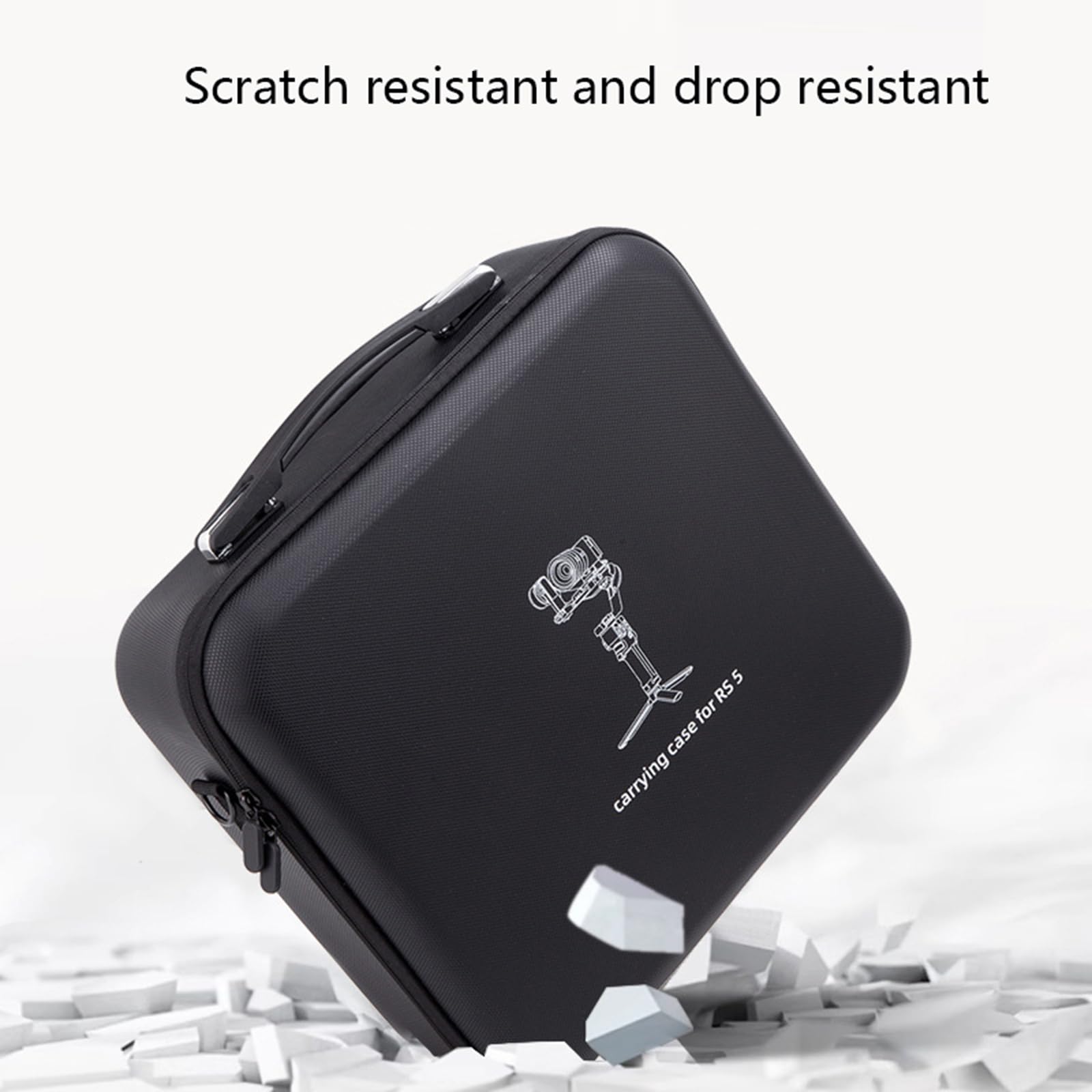 Custodia protettiva rigida in EVA per stabilizzatori Scatola con scomparti interni personalizzati Borsa dal design impermeabile Borsa da viaggio portatile per video Dotata tracolla antigraffio