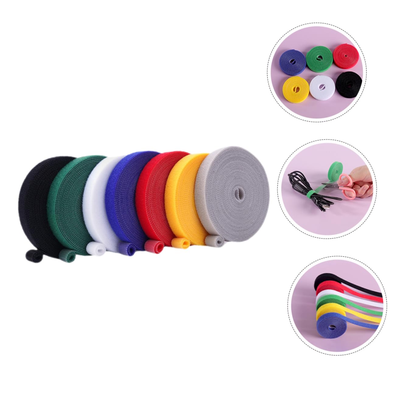 VANZACK 5 Series Correas De Plantas Cable Sujetar Negro Amarre De Alambre De Planta Mini Lazos De Alambre Lazos De Nailon para Jardín Lazos De Jardín para Los Árboles Nylon 7 Piezas X 5