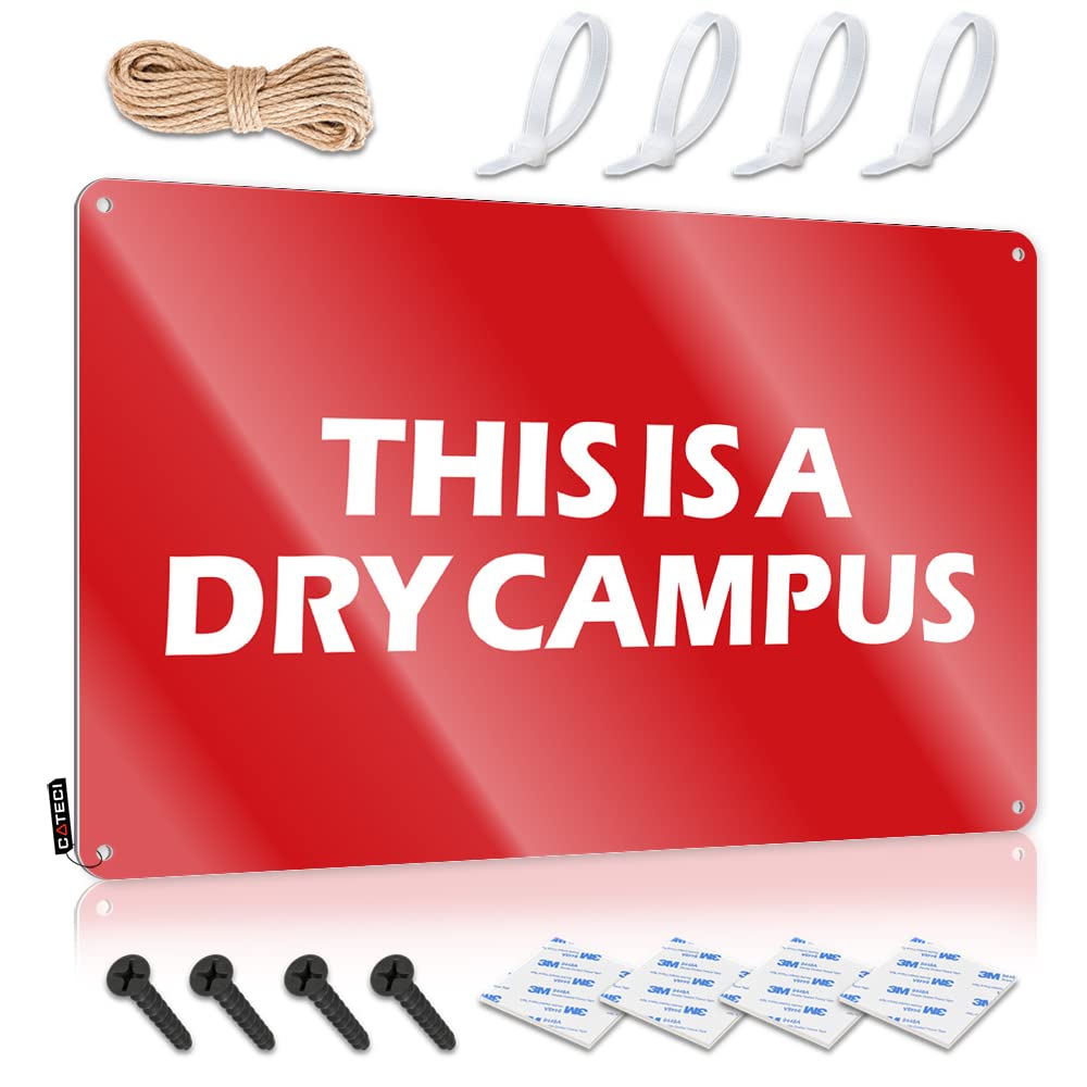 Tin Sign Funny This Is A Dry Campus Tin Sign Warning Signs For Bedroom Sign Decor(30X40CM)