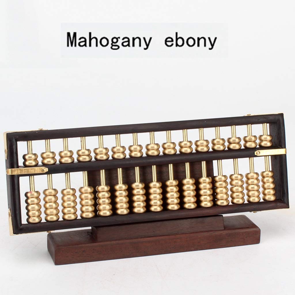 Boulier Standard à Chiffres, boulier en Bois, boulier Perles de cuivre Acajou ébène boulier AC boulier Professionnel décoration de Bureau Paquet Cadeau