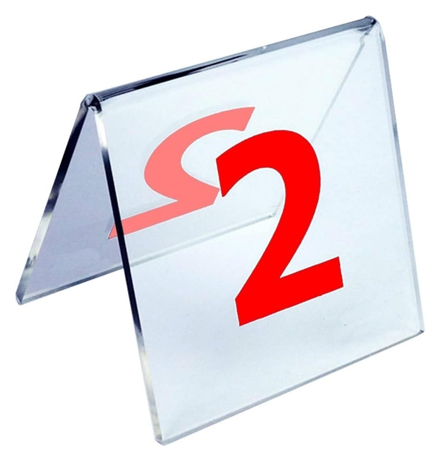 Numery stołów w stylu namiotu akrylowego Czerwone cyfry 1-50 3,1x2,7x3,1 cala 8x7x8 cm(1-20)