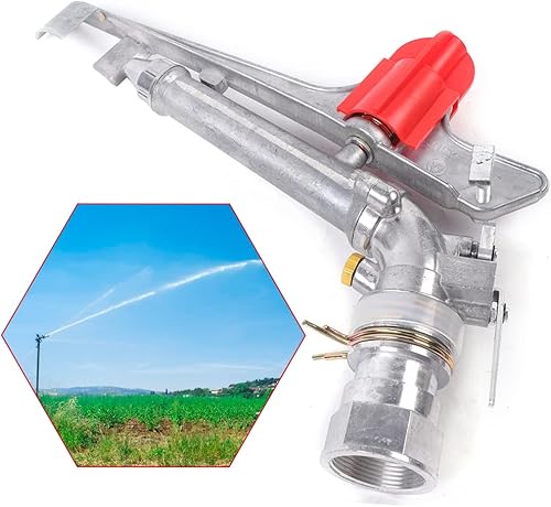 Miniatura 2 de Pistola de riego agrícola de 1.5 "rociador de riego de área grande ajustable de 360 ° Pistola de pulverización de riego de agua de gran área para