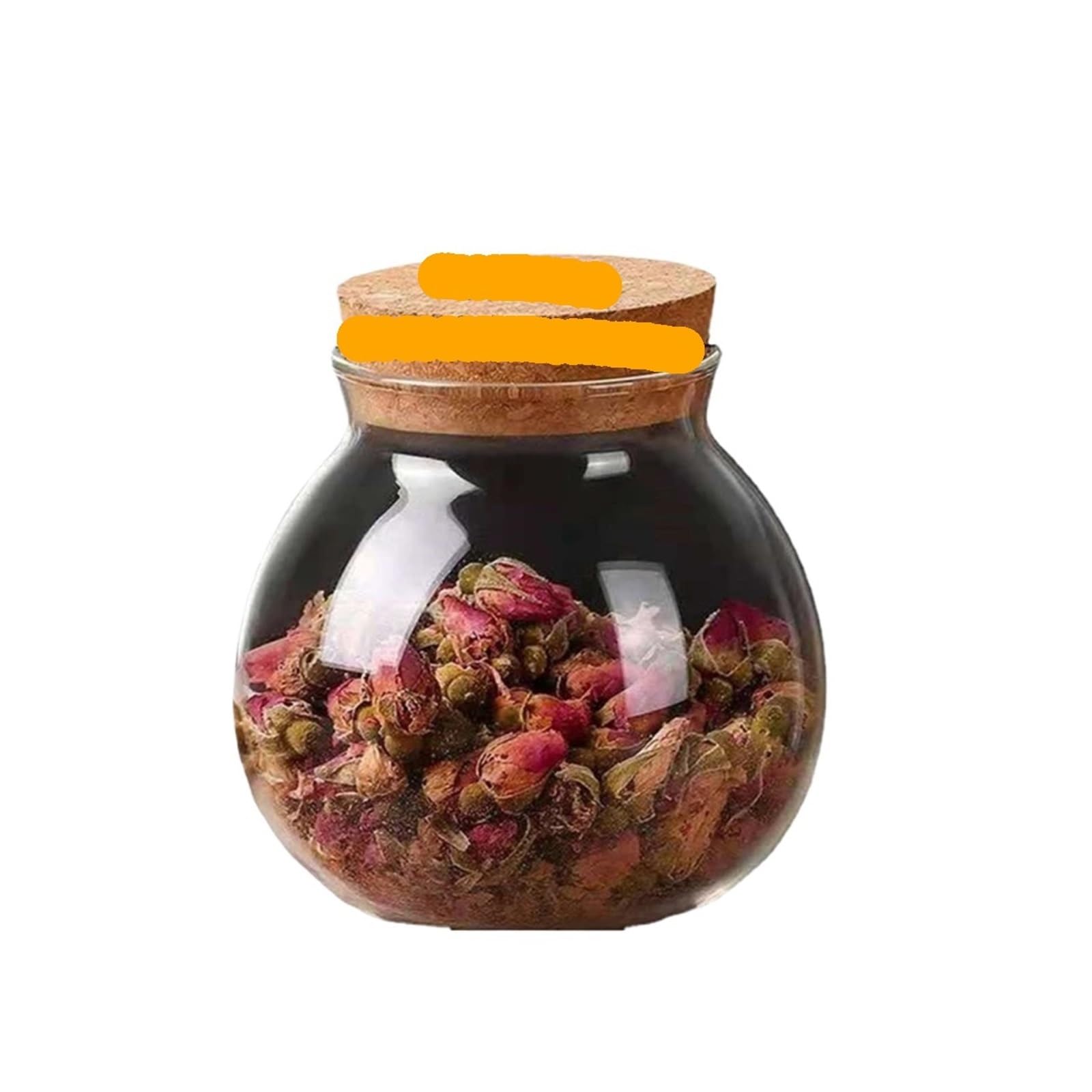 ZNJAMN 1pcs Hermetic Containers For Food Storage Pots Glass Jar With Lid Sealed Container Sugar And Tea Cans Airtight Kitchen Coffee Jars for Pickling(500ML)