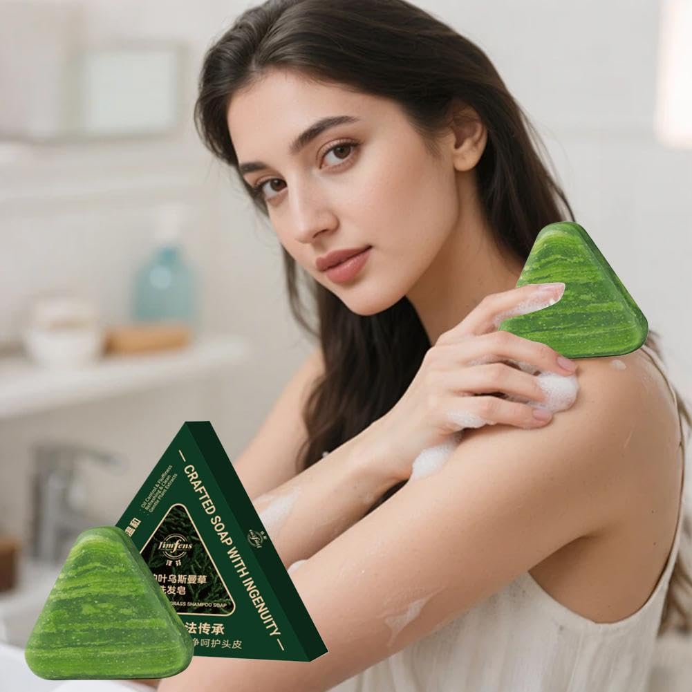 Amazon.com : 1PCS Nature Triangle Shampoo Bar, Nature Seven Green