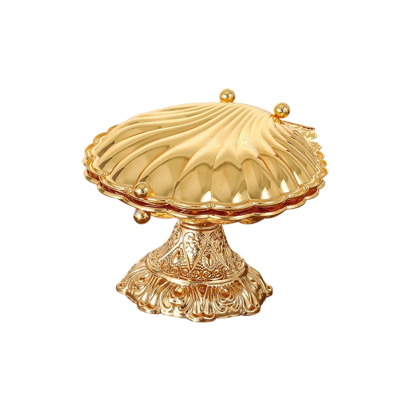 Tsophreniq European Inspired Shell Pedestals Fruit Bowl Kirsite Materials for Formal Dinners Casual Snacking and Convenience Multifunctional Holder