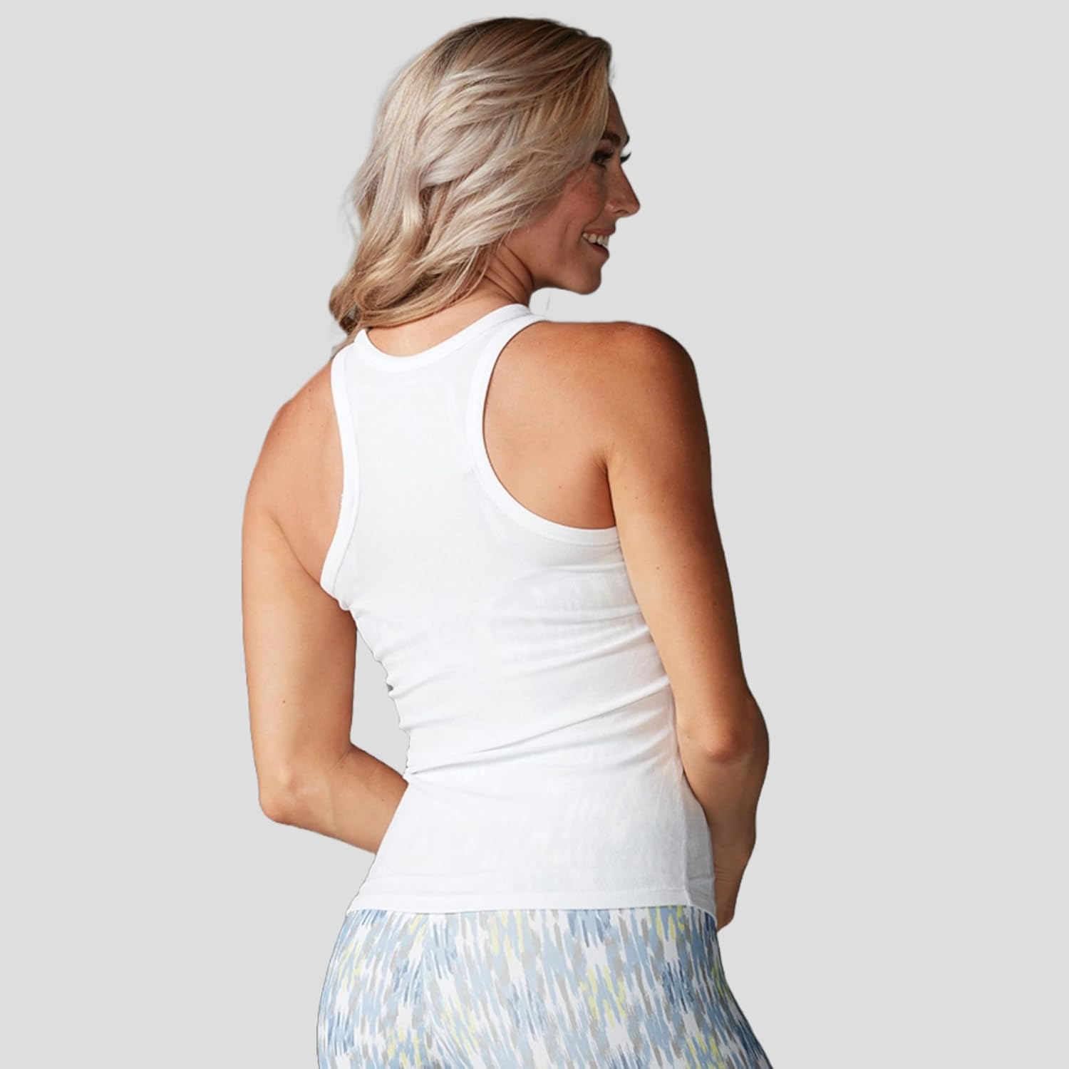 Tavi Women’s Rib Tank Top – Ribbed Tank Top, Workout Tops, High Neck Tank Top, Lightweight Racerback Tank - Image 2